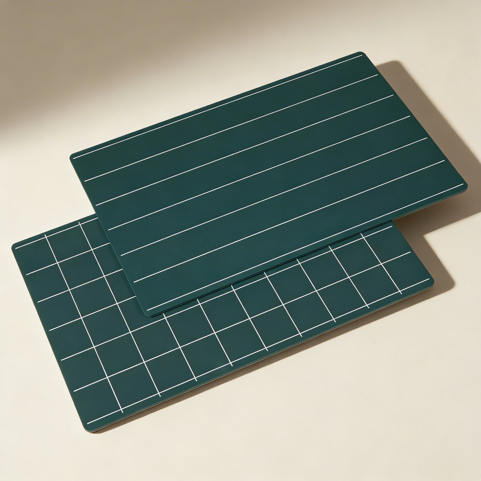 Greenboards With Lines And Squares: Set Of 2
