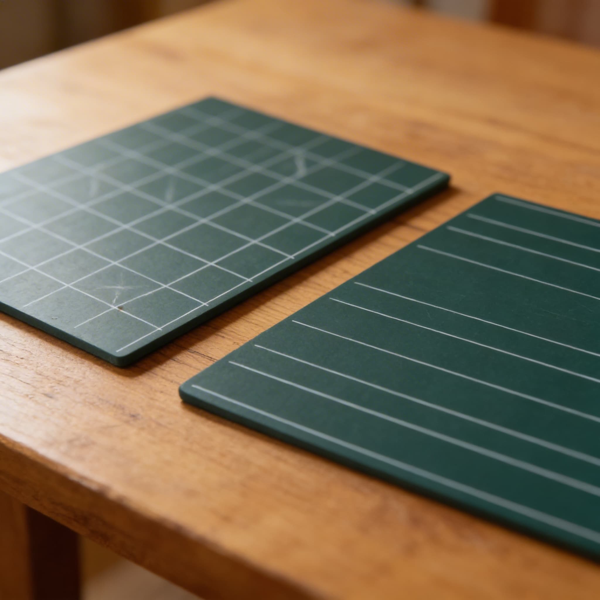 Grüntafeln mit Doppellinien und Quadraten: 2er-Set — Ansicht 3