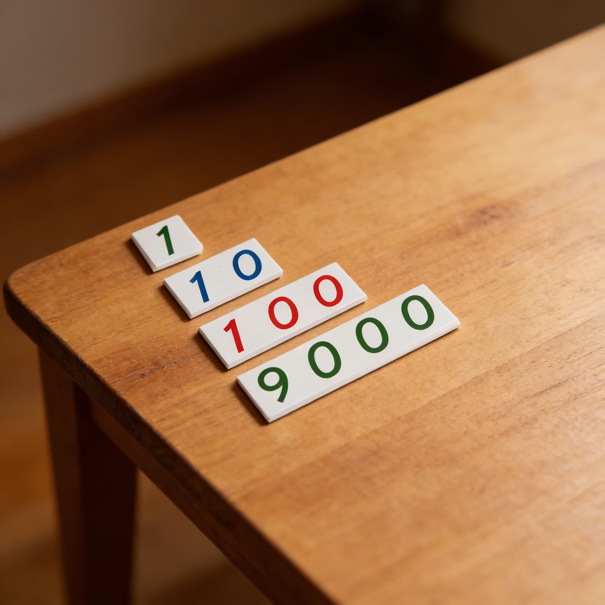 Kleine Zahlenkarten 1-9000: Kunststoff — Detailansicht