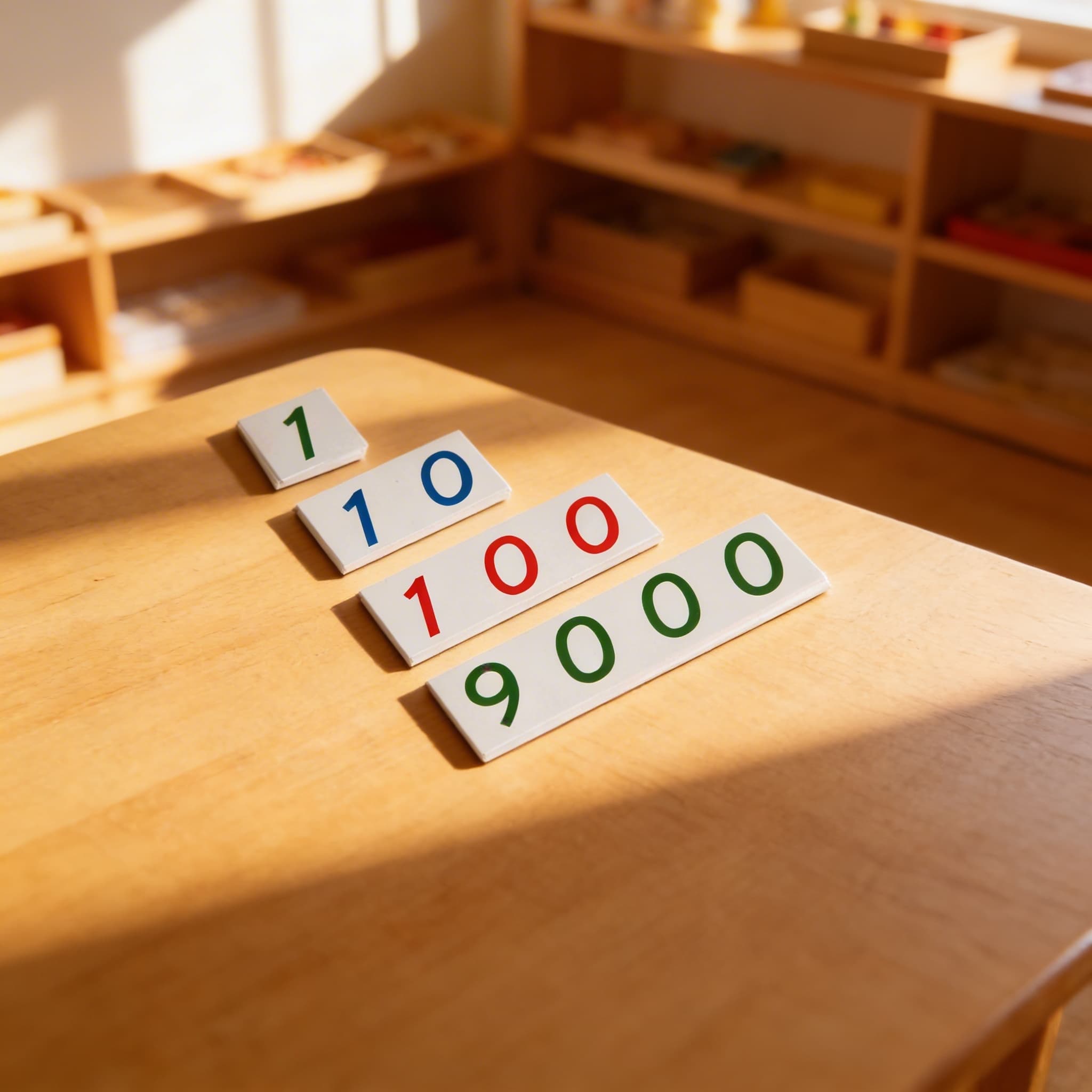 Kleine Zahlenkarten 1-9000: Kunststoff — Im Einsatz