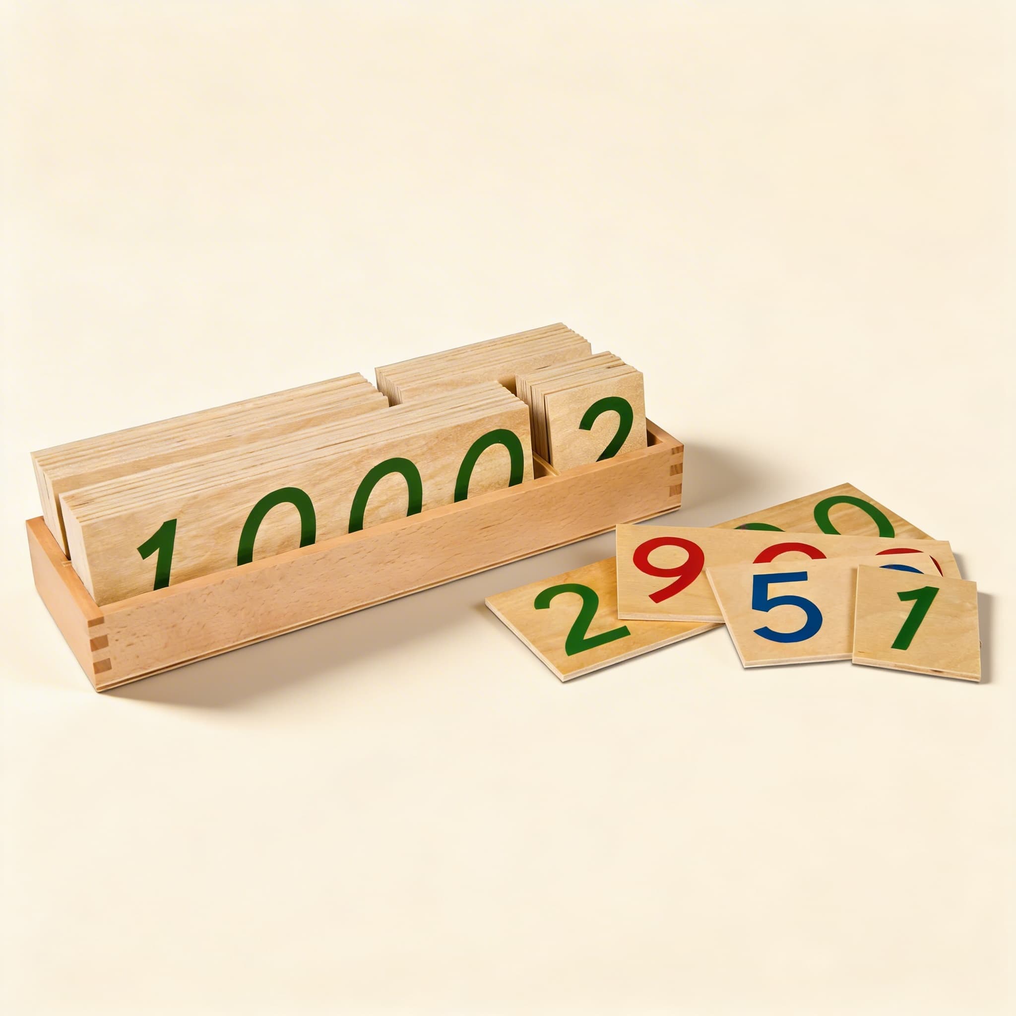 Große Zahlenkarten 1-9000: Holz — Katalogansicht