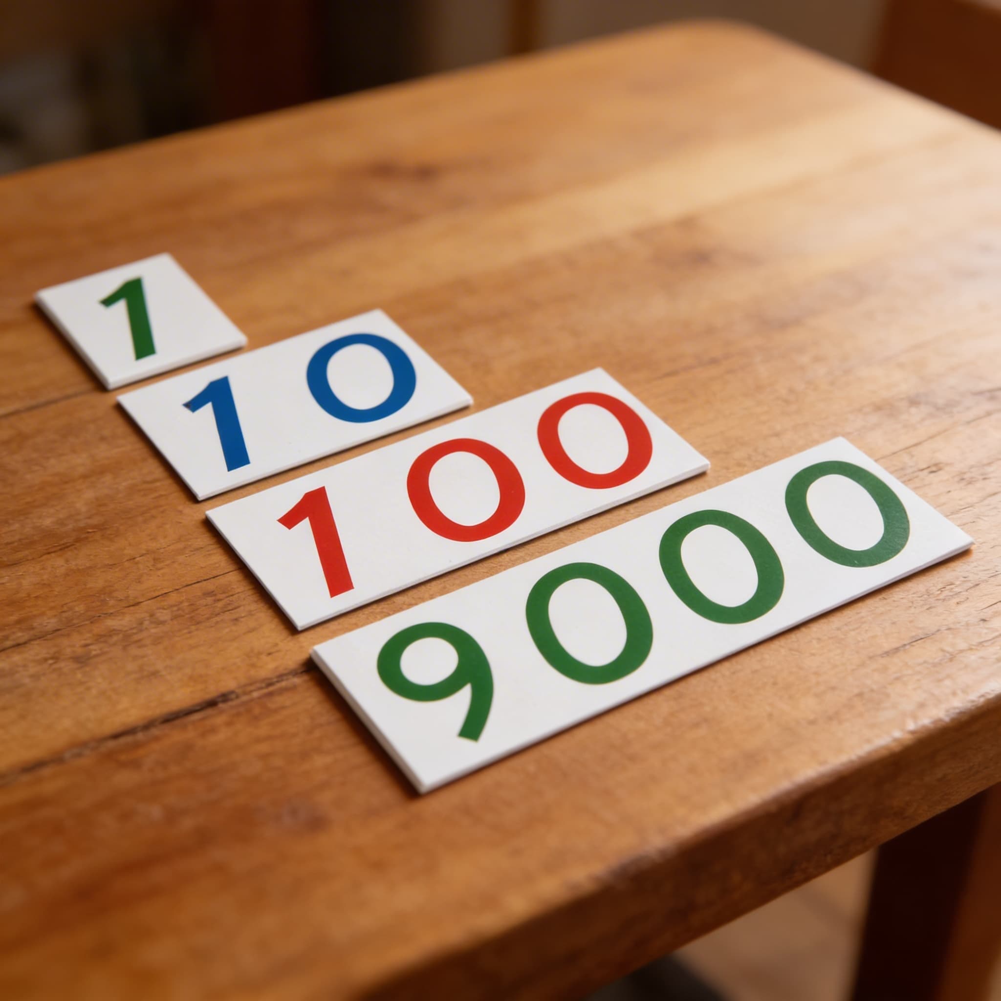 Große Zahlenkarten 1-9000: Kunststoff — Detailansicht