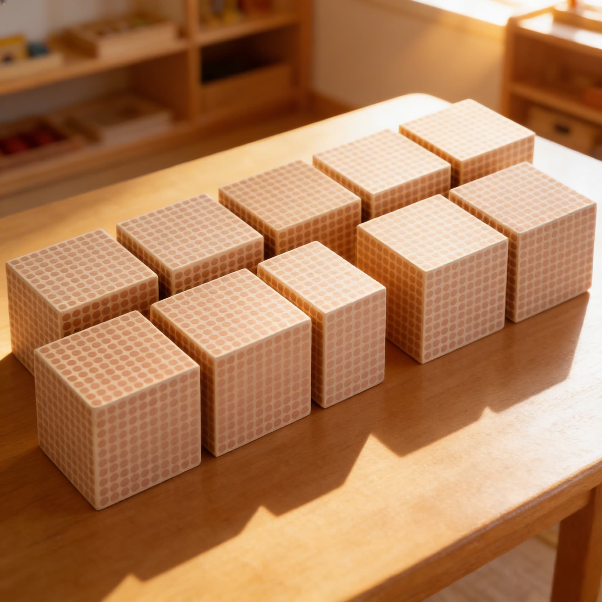 Tausenderwürfel — 10er-Set für große Mengenerfassung — Im Einsatz