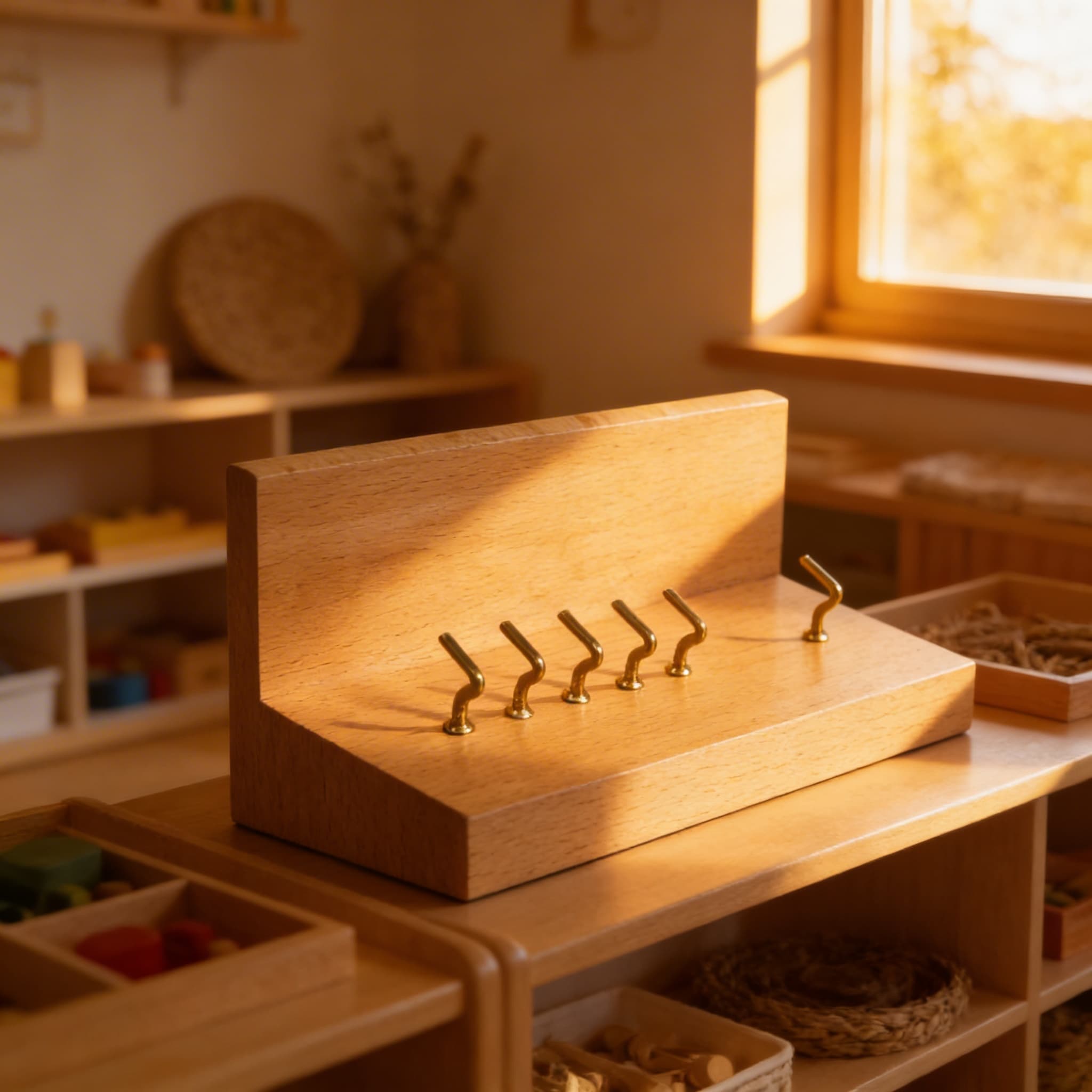 100- und 1000er-Ketten-Rahmen — Aufbewahrung für Mathematik-Perlenketten — Im Einsatz