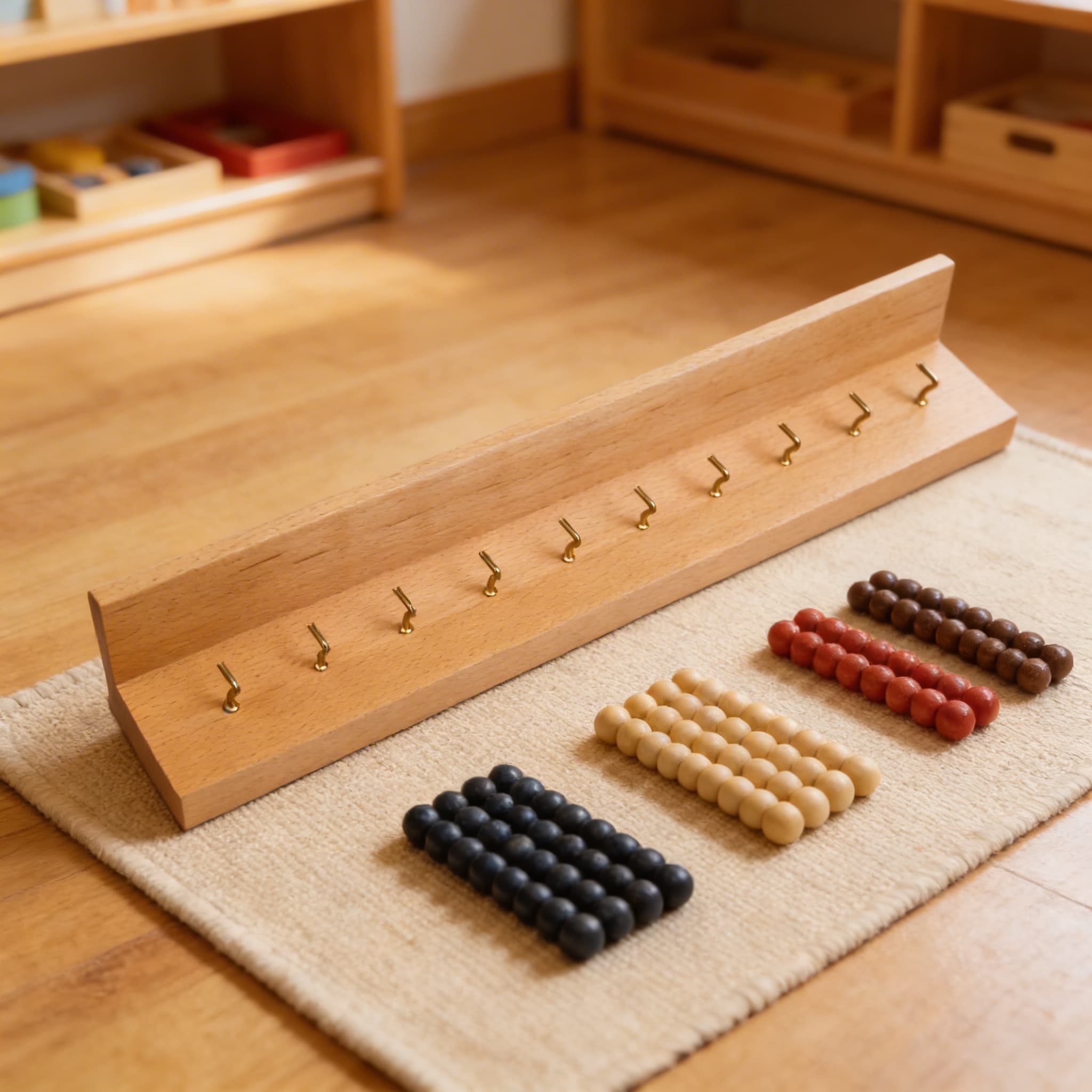 Kurze Perlenketten Rahmen — Vertikale Aufbewahrung für Ketten — Detailansicht