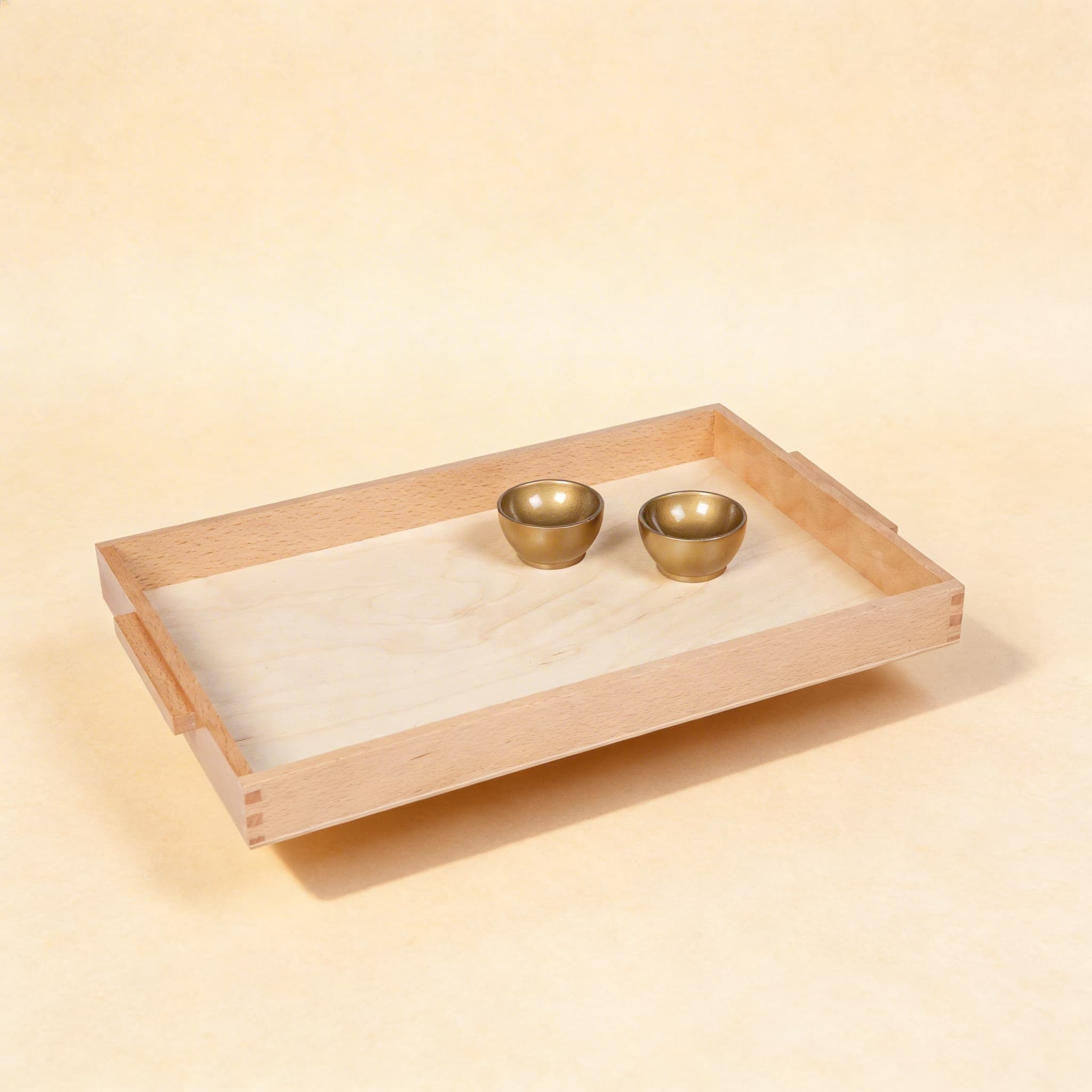 Wooden Tray With 2 Unit Cups