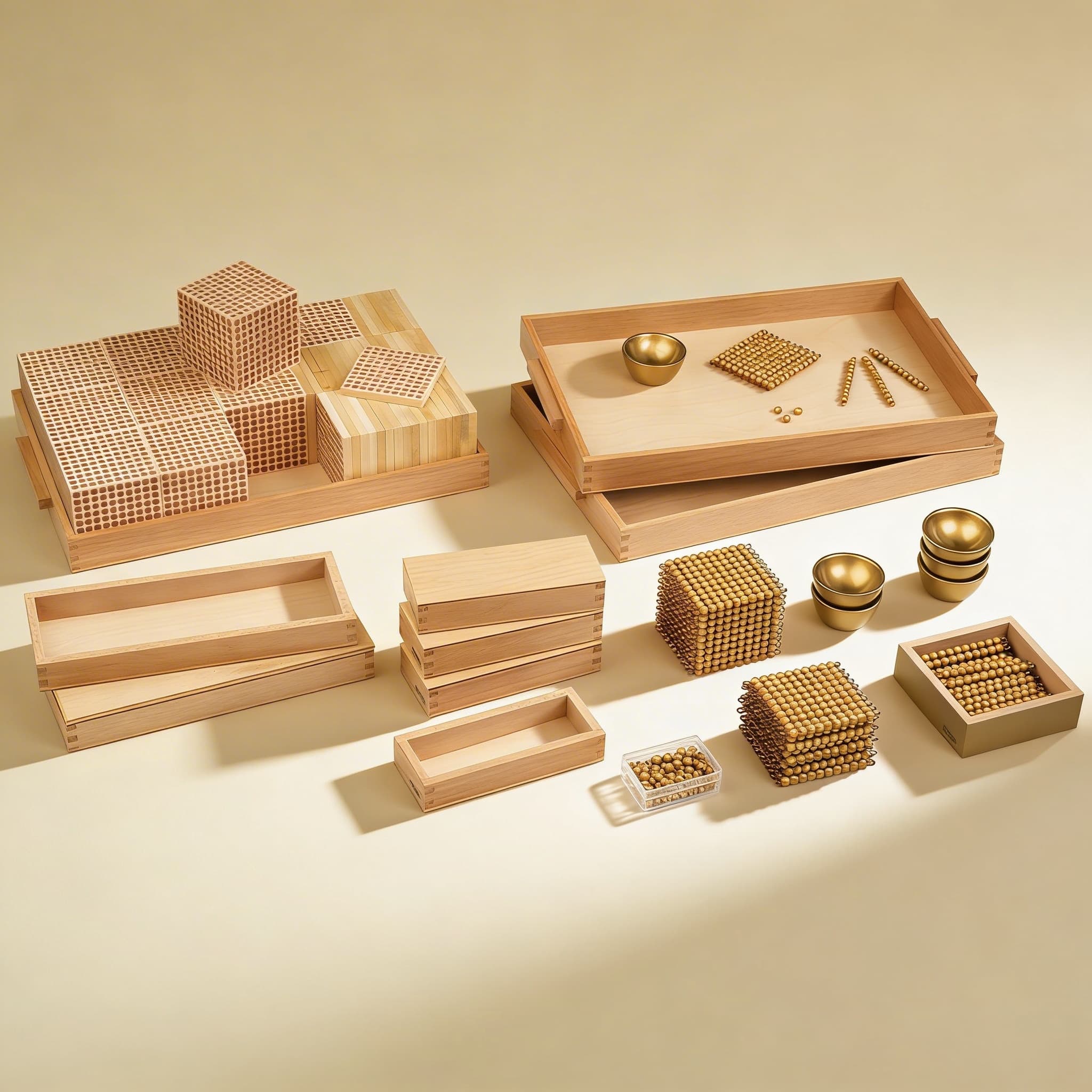 Goldenes Perlenmaterial — Einzelne Nylonperlen für Dezimalsystem — Katalogansicht