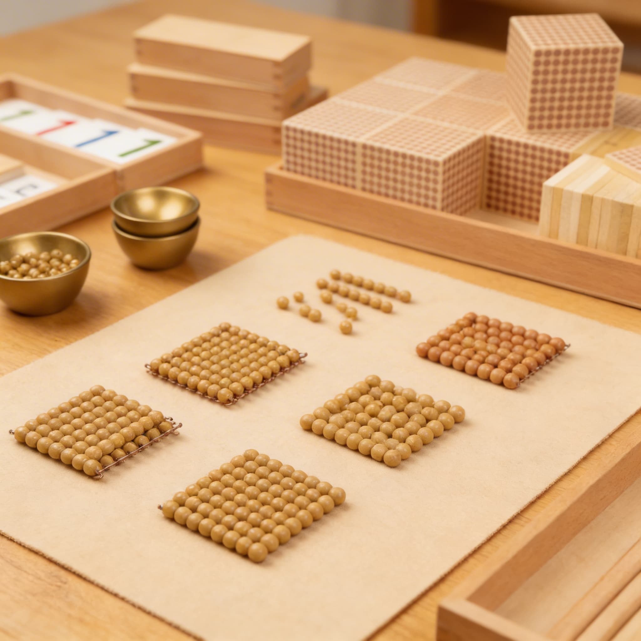 Goldenes Perlenmaterial — Einzelne Nylonperlen für Dezimalsystem — Detailansicht