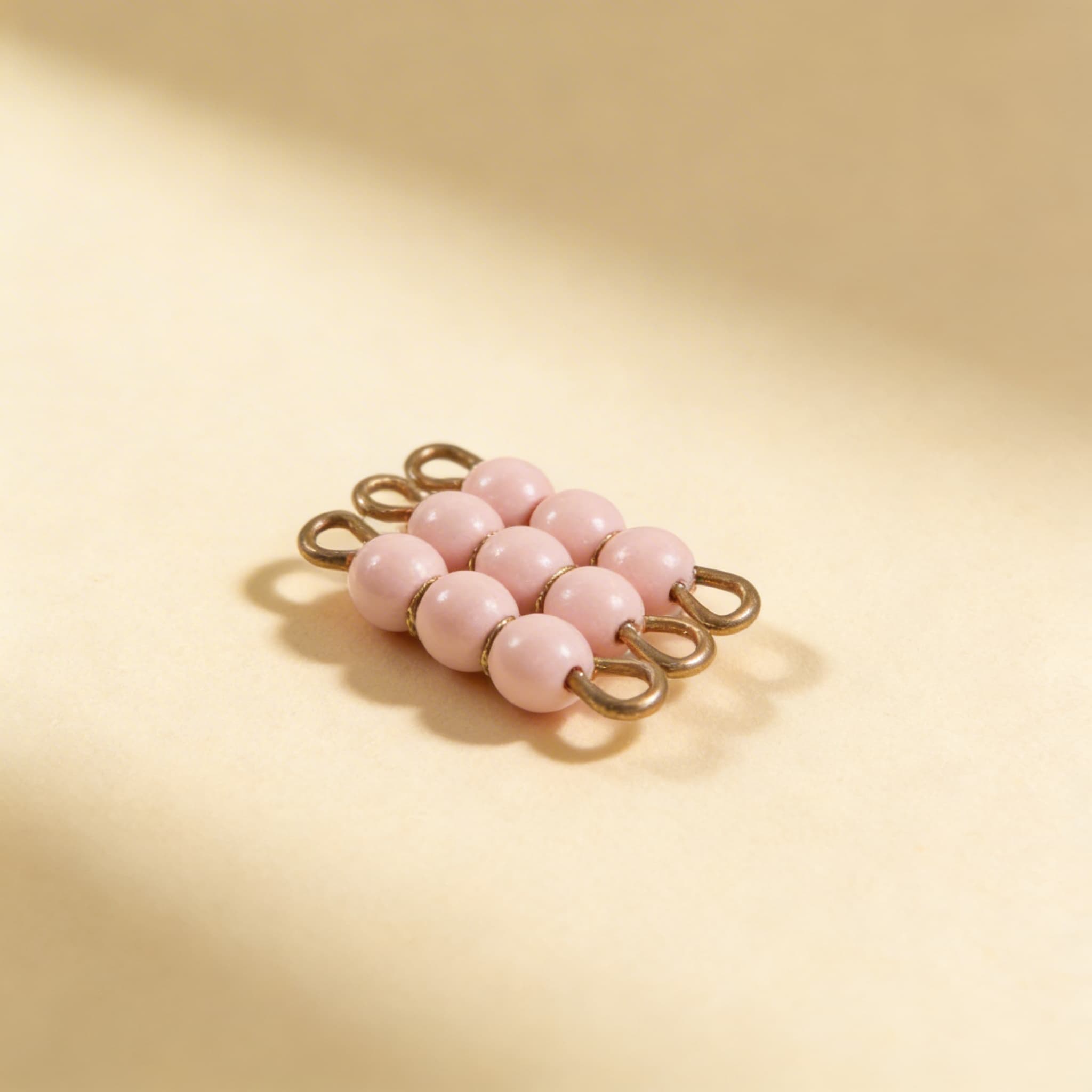 Einzelnes Glasperlenquadrat der 3: Rosa — Ansicht 2