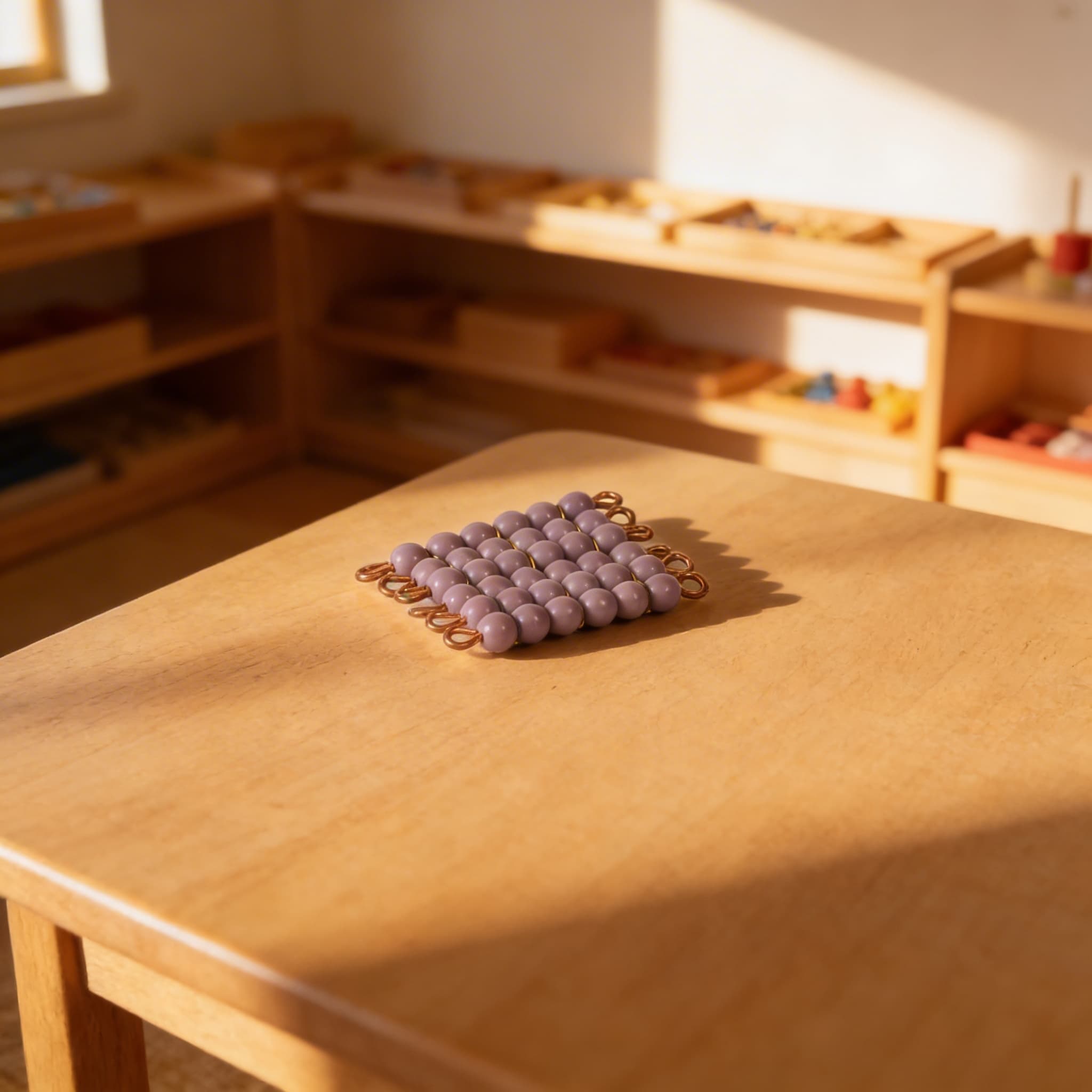 Einzelnes Glasperlenquadrat der 6: Lila — Ansicht 4