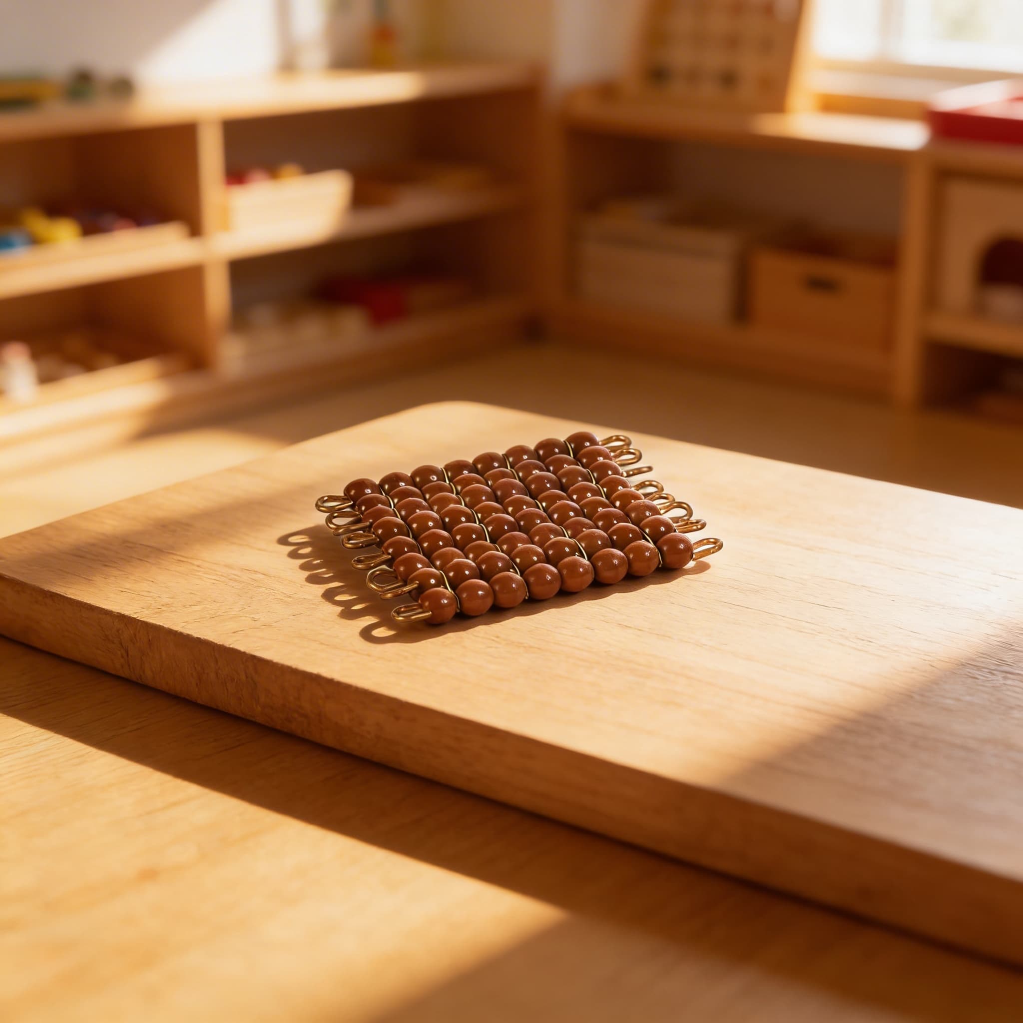 Einzelnes Glasperlenquadrat der 8: Braun — Ansicht 4