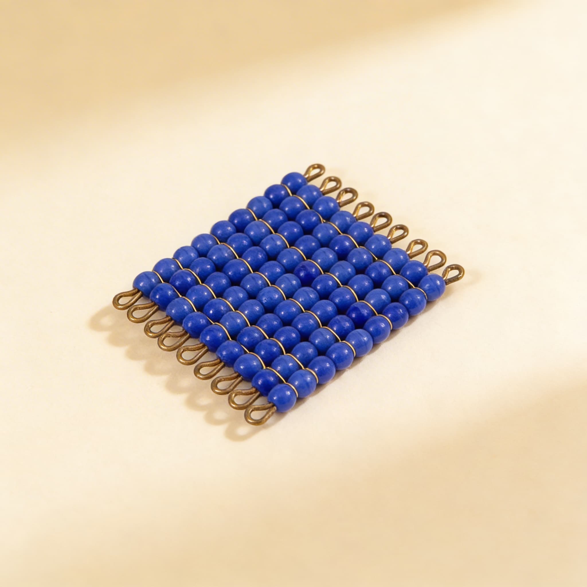 Einzelnes Glasperlenquadrat der 9: Dunkelblau — Ansicht 2