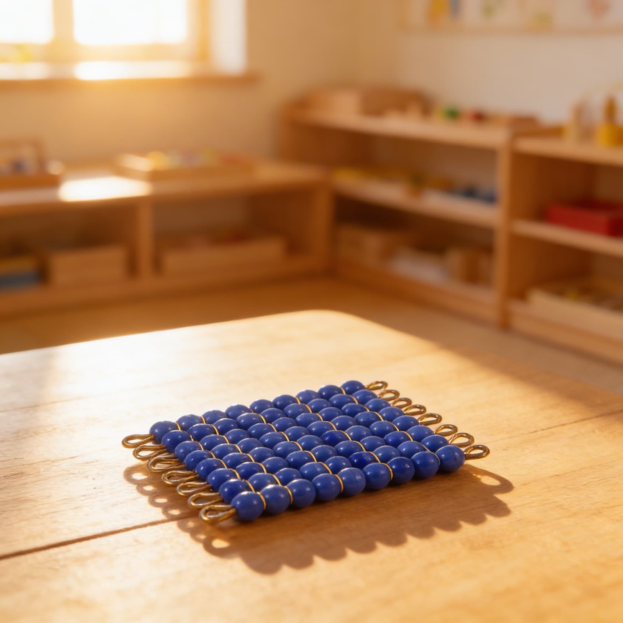 Einzelnes Glasperlenquadrat der 9: Dunkelblau — Ansicht 4