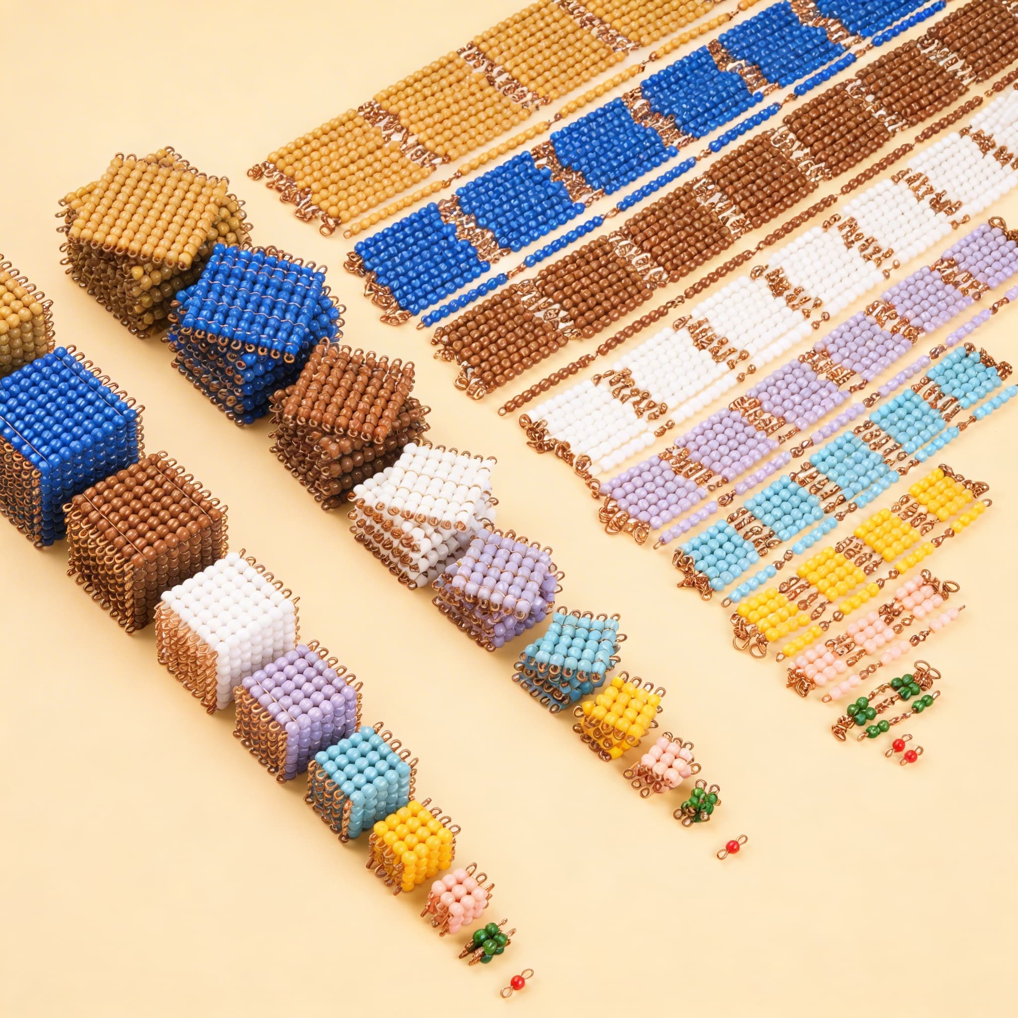 Einzelne Nylonperlen — Vollständiges Dezimalsystem-Material — Seitenansicht