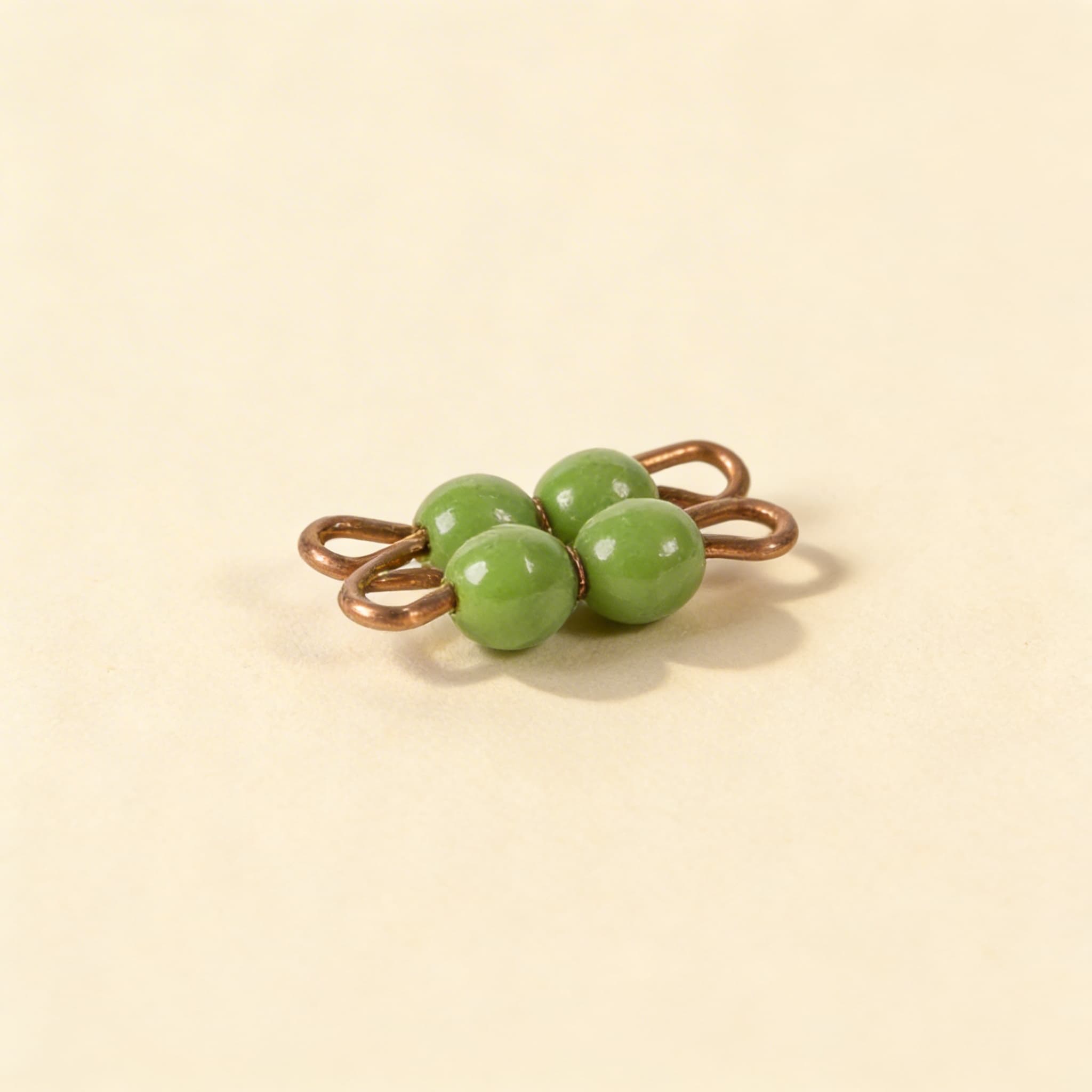 Einzelnes Nylonperlenquadrat der 2: Grün