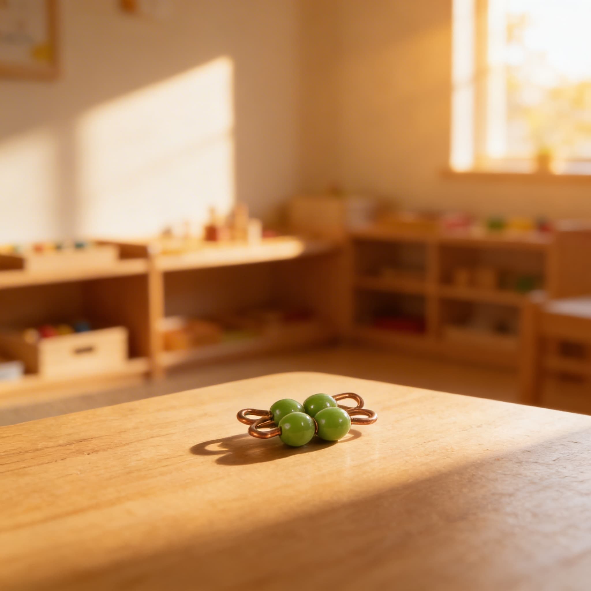 Einzelnes Nylonperlenquadrat der 2: Grün — Ansicht 4