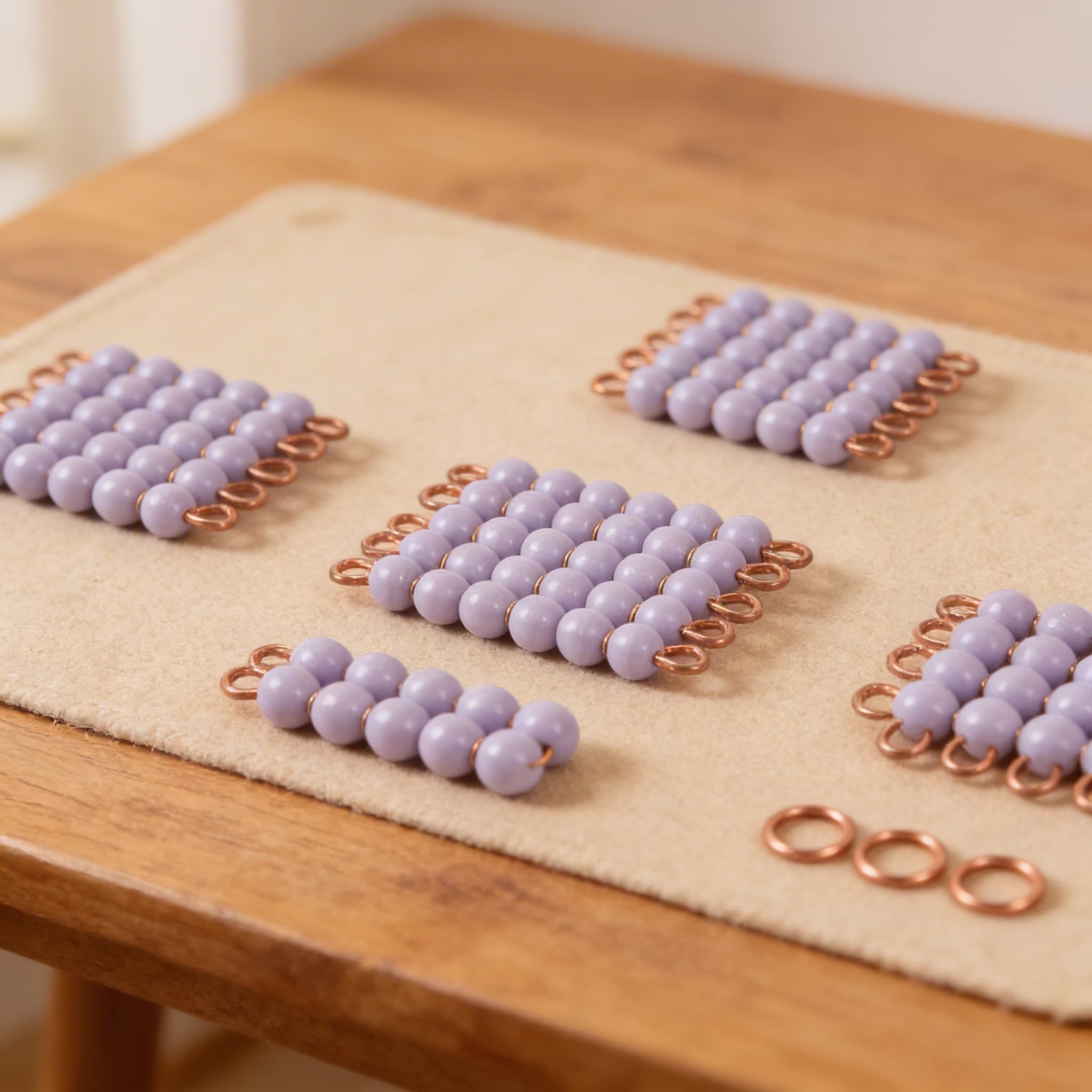 Einzelnes Nylonperlenquadrat der 6: Lila — Ansicht 3