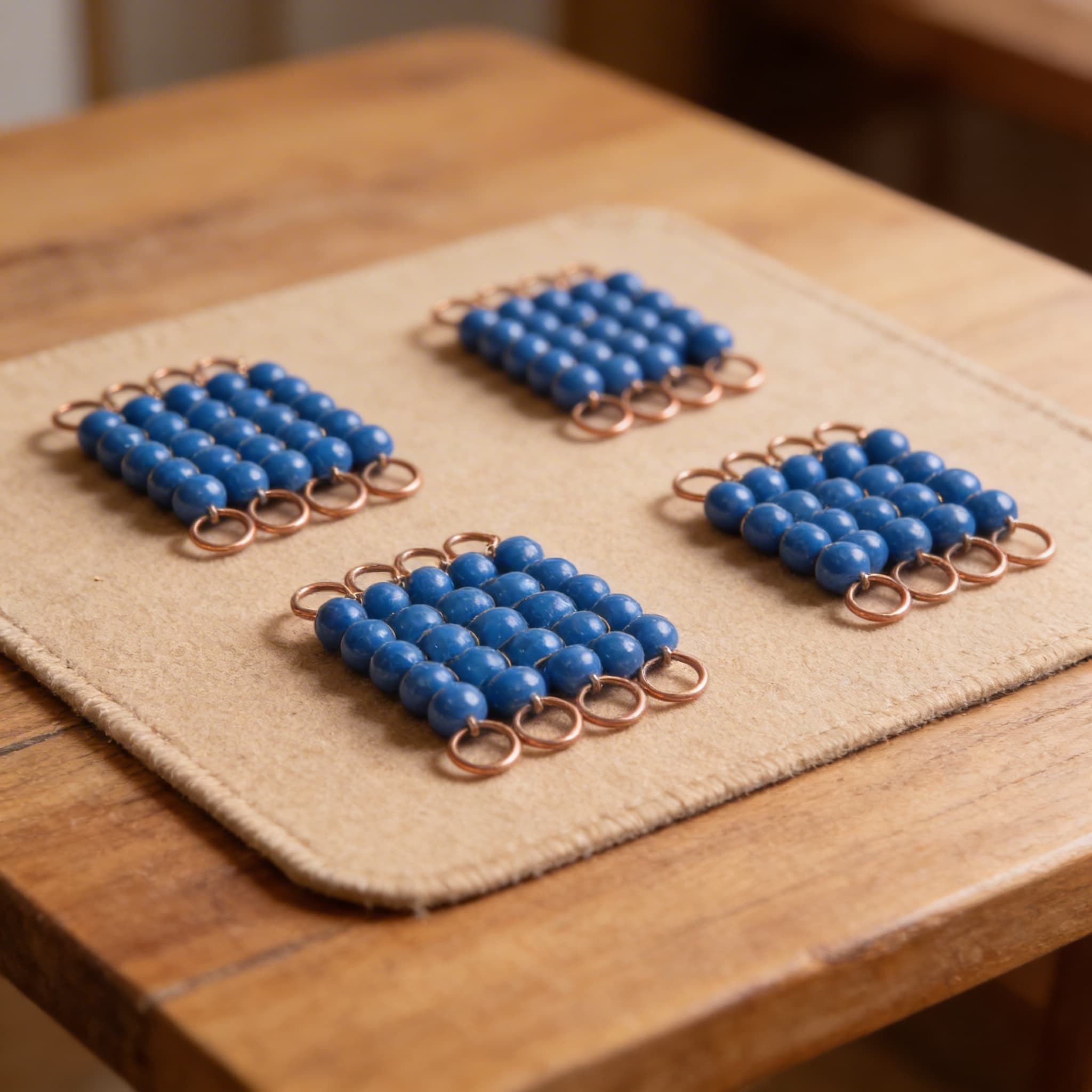 Einzelnes Nylonperlenquadrat der 9: Dunkelblau — Ansicht 3