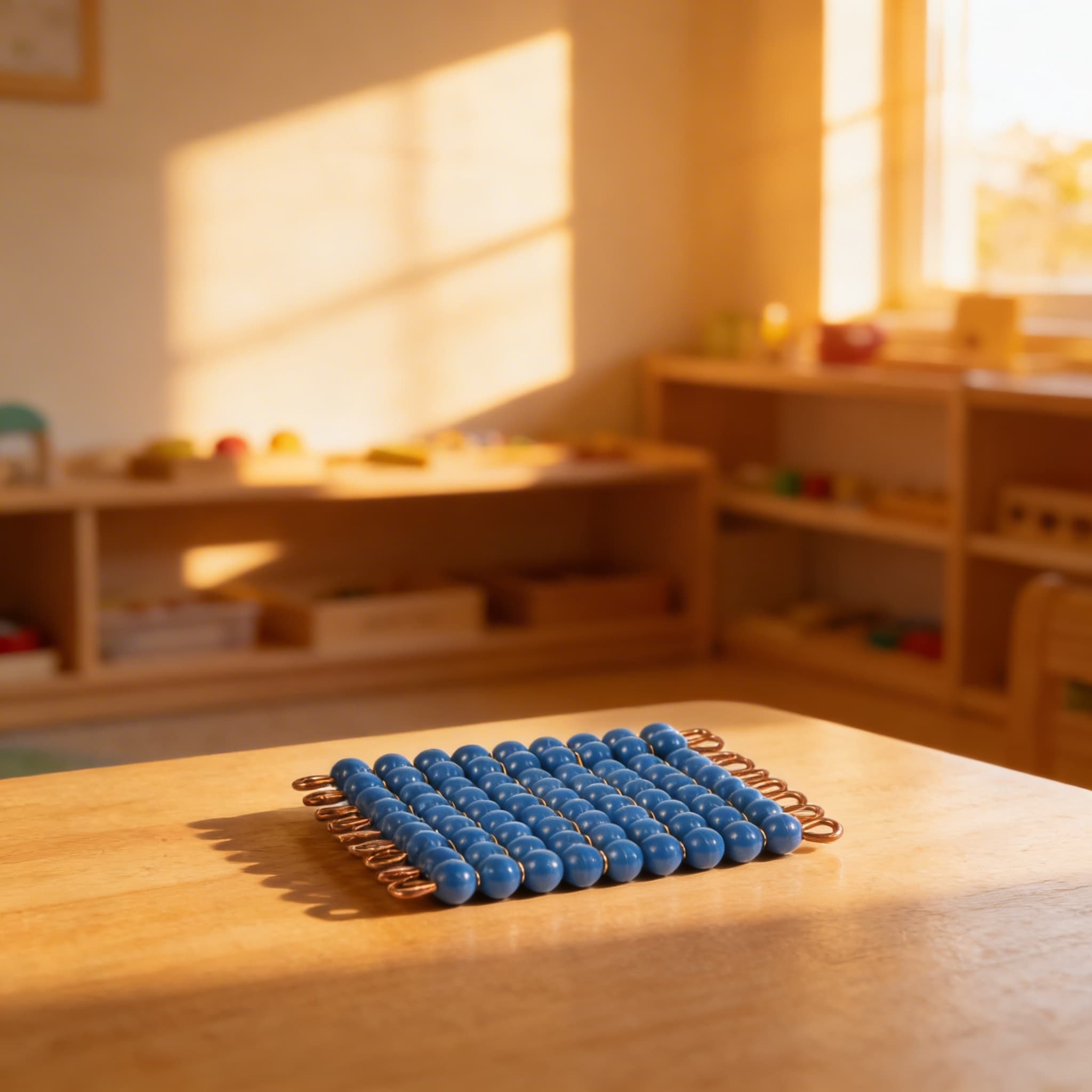 Einzelnes Nylonperlenquadrat der 9: Dunkelblau — Ansicht 4