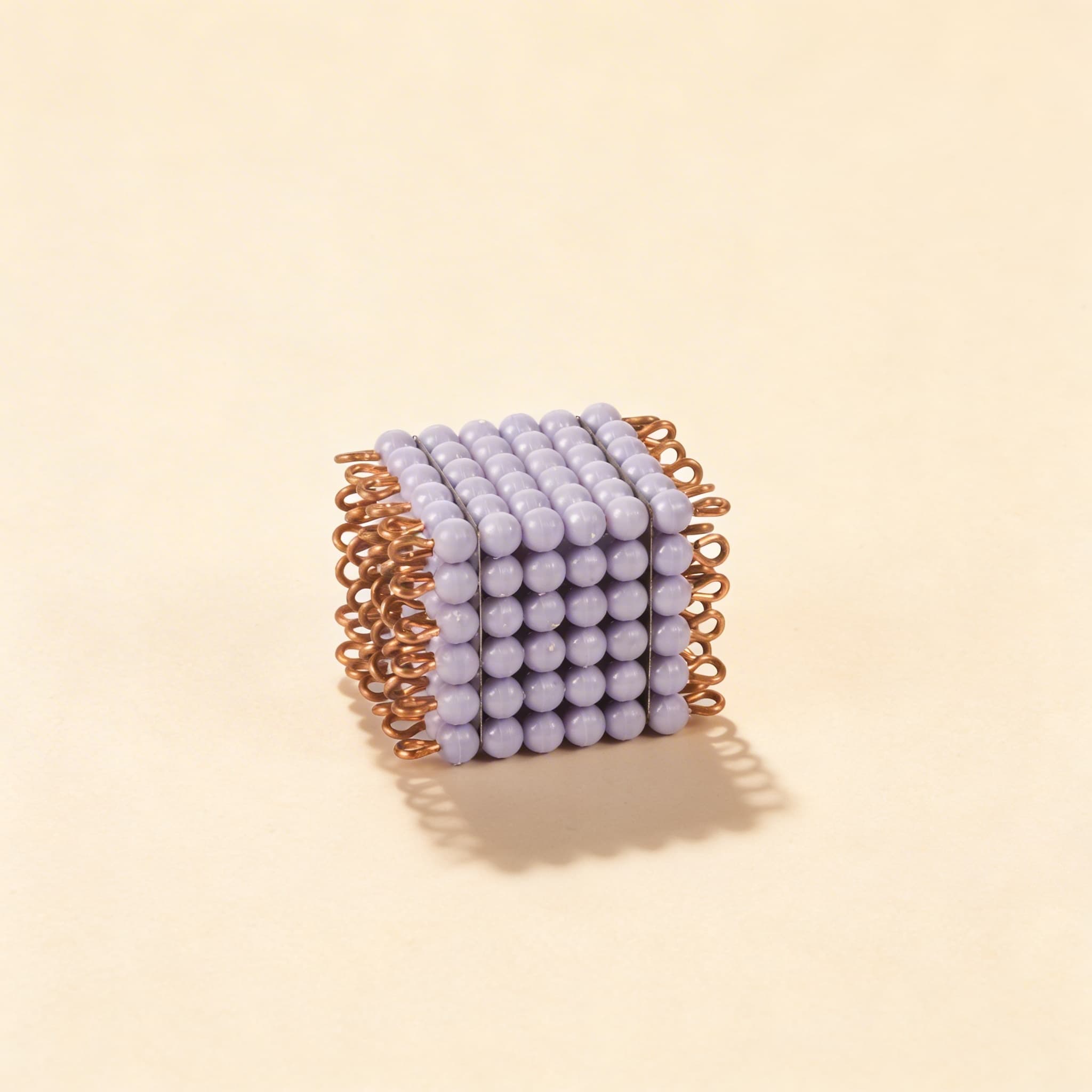 Nylon-Perlen-Würfel 6er — Violette Einzeleinheit — Katalogansicht