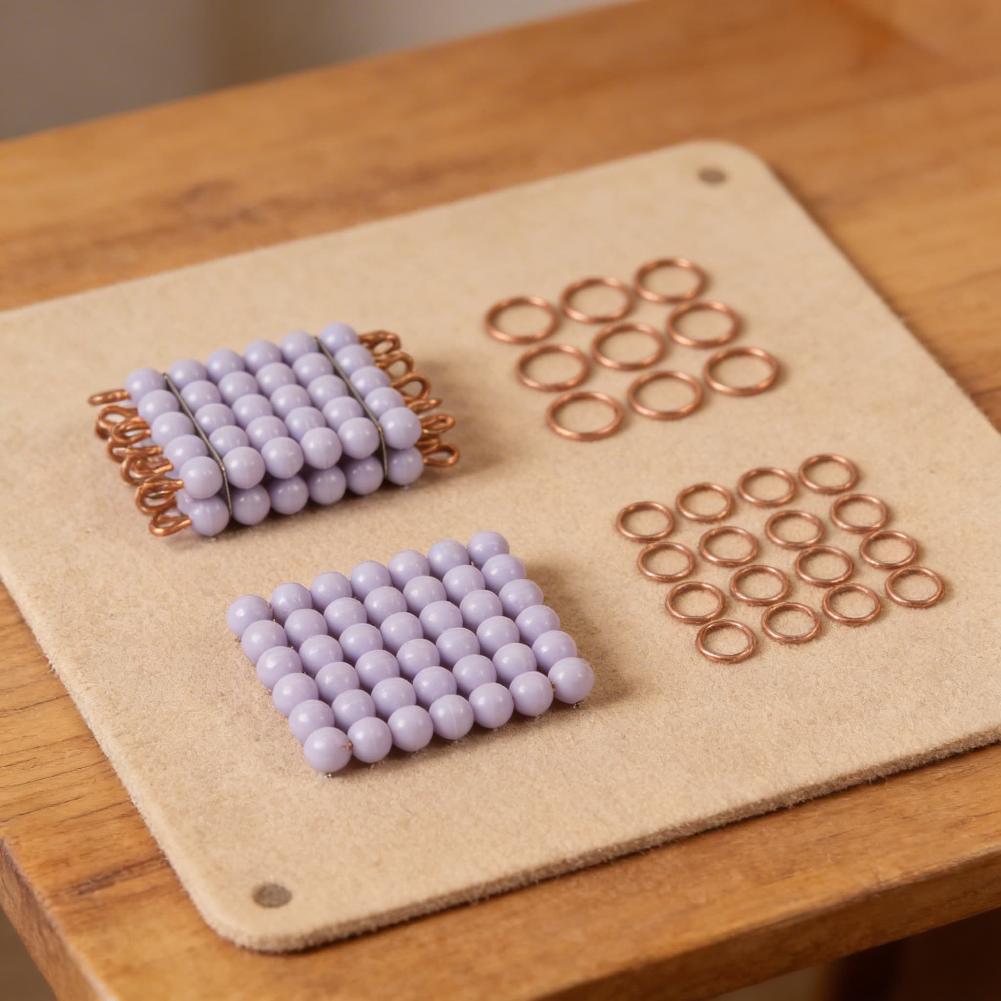 Nylon-Perlen-Würfel 6er — Violette Einzeleinheit — Detailansicht