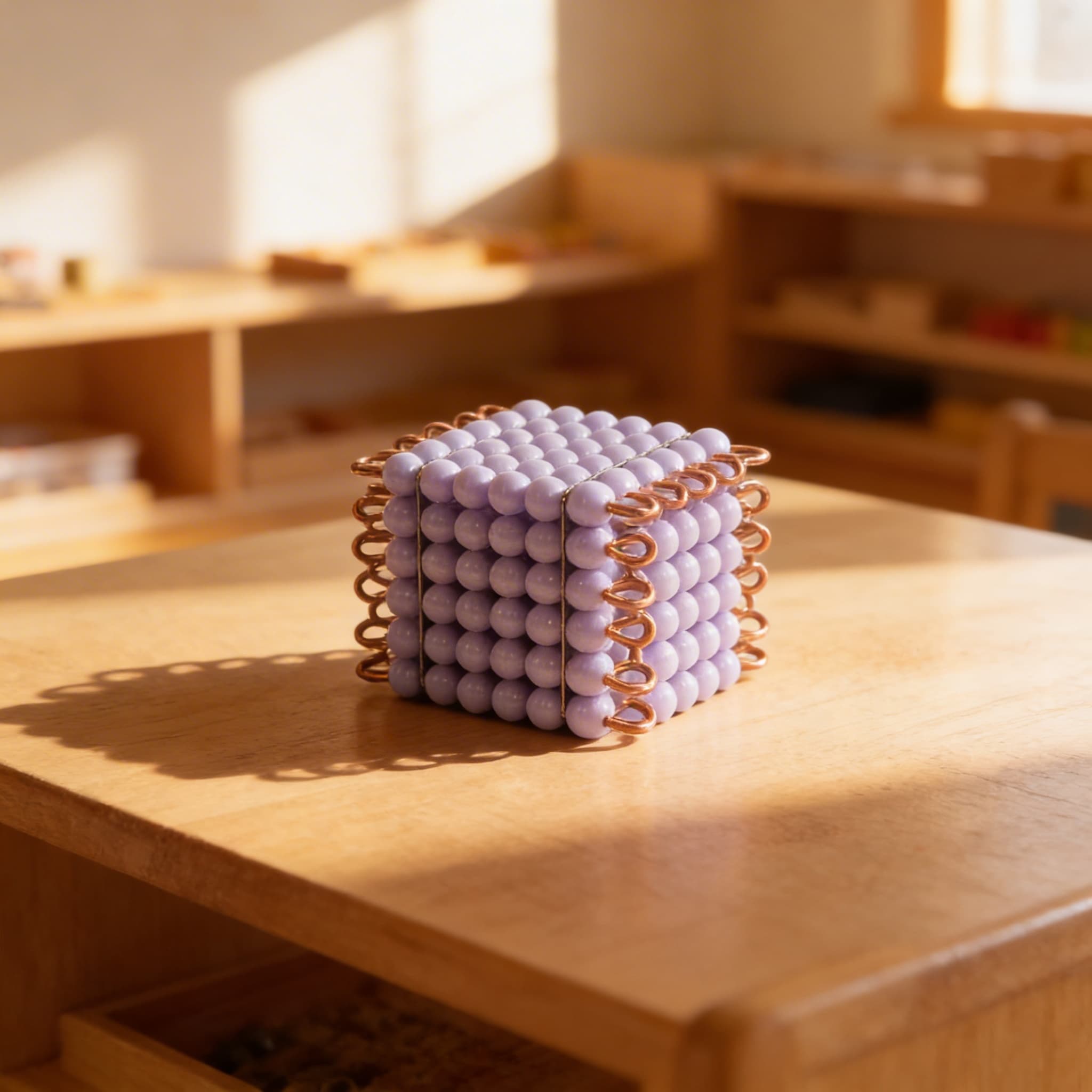 Nylon-Perlen-Würfel 6er — Violette Einzeleinheit — Im Einsatz