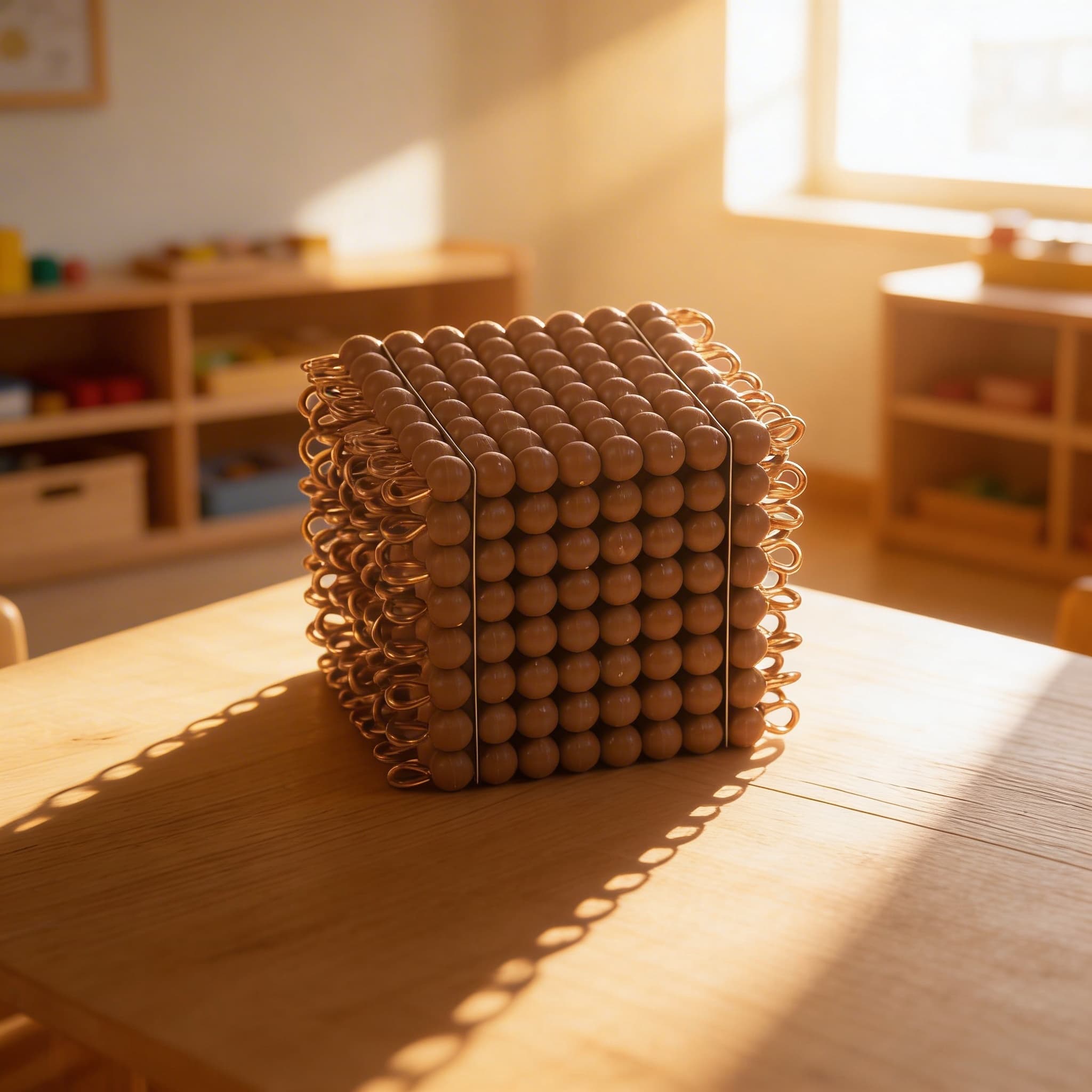 Nylon-Perlenwürfel der 8 — Brauner Würfel für Mathematik — Im Einsatz