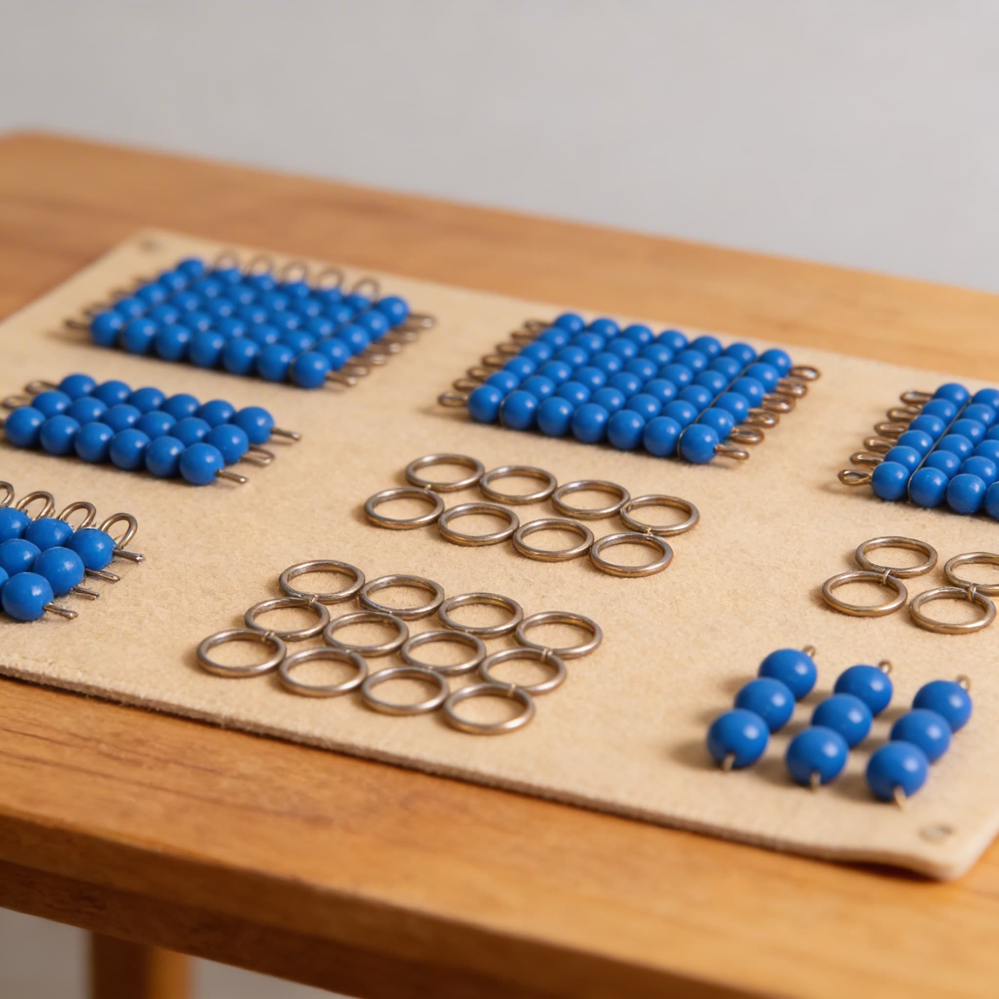 Nylon-Perlen-Würfel 9 — Dunkelblaue Einzelperlen für 9³-Konzept — Detailansicht