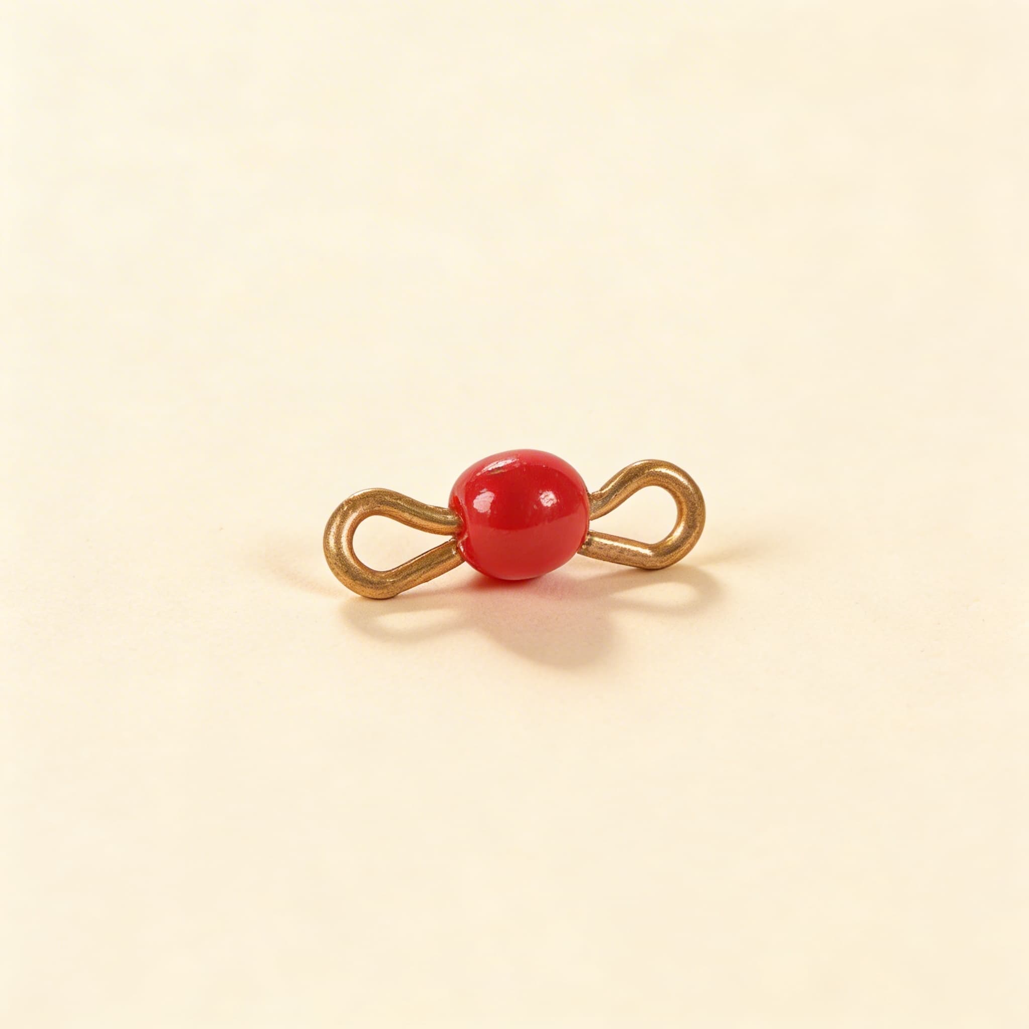 Einzelner Glasperlenstab der 1: Rot