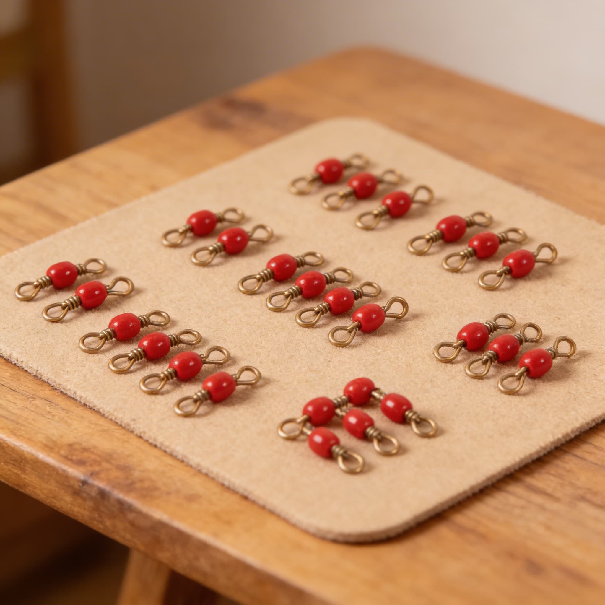 Einzelner Glasperlenstab der 1: Rot — Ansicht 3