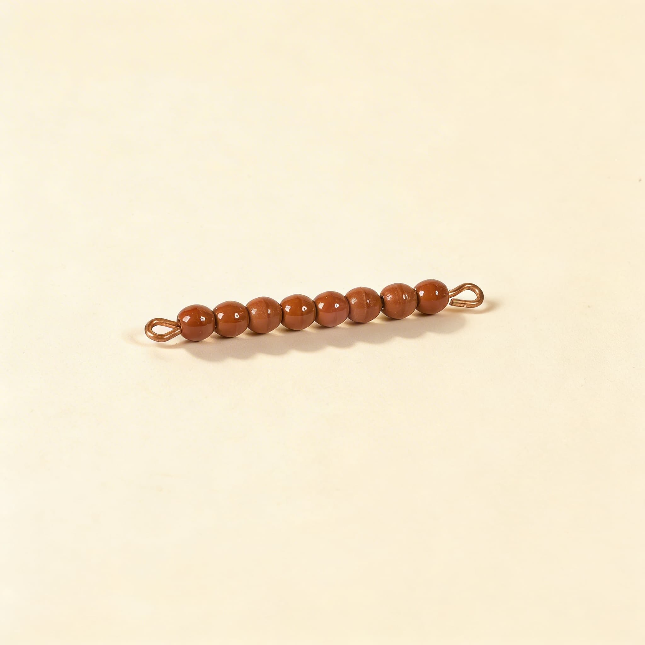 Einzelner Glasperlenstab der 8: Braun