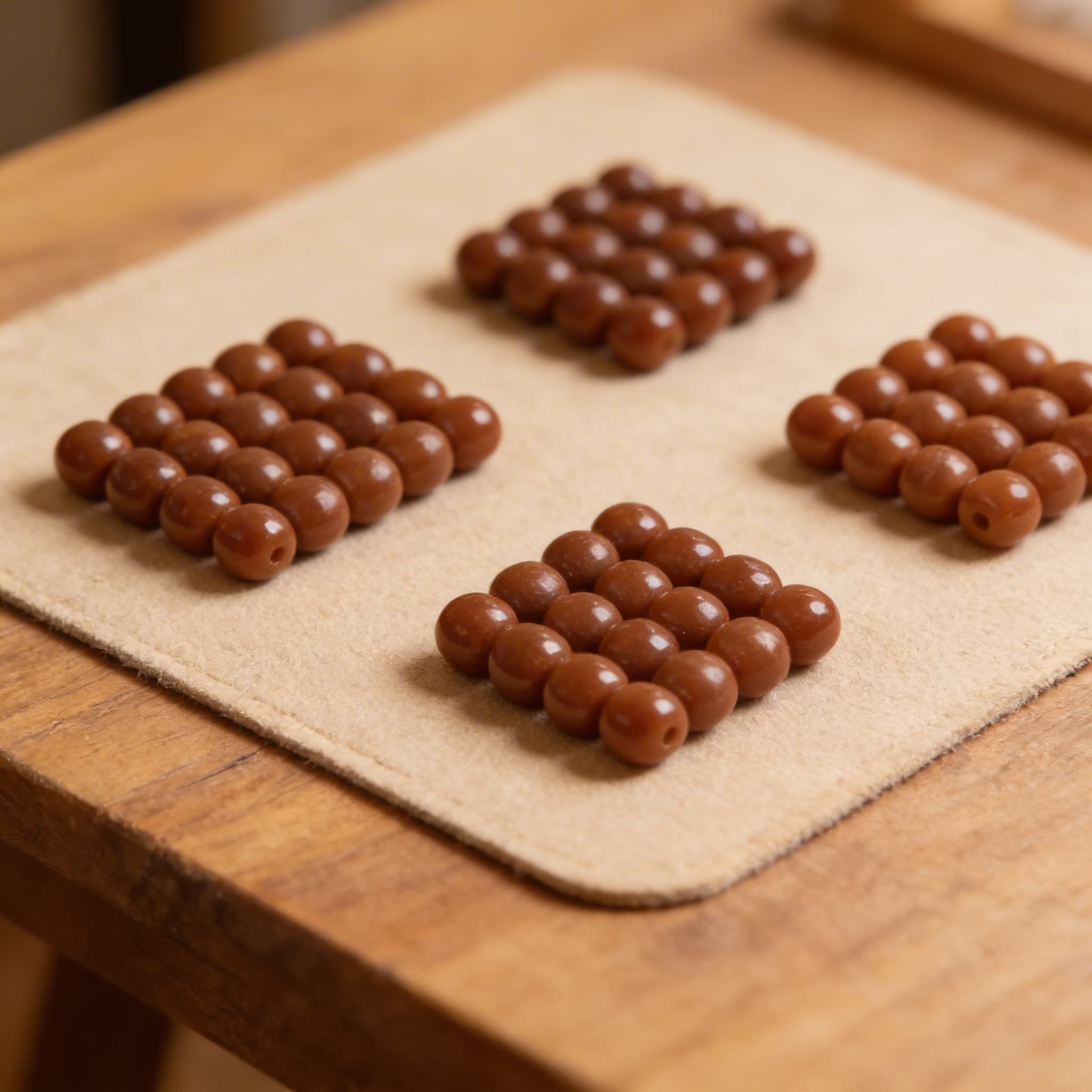 Einzelner Glasperlenstab der 8: Braun — Ansicht 3