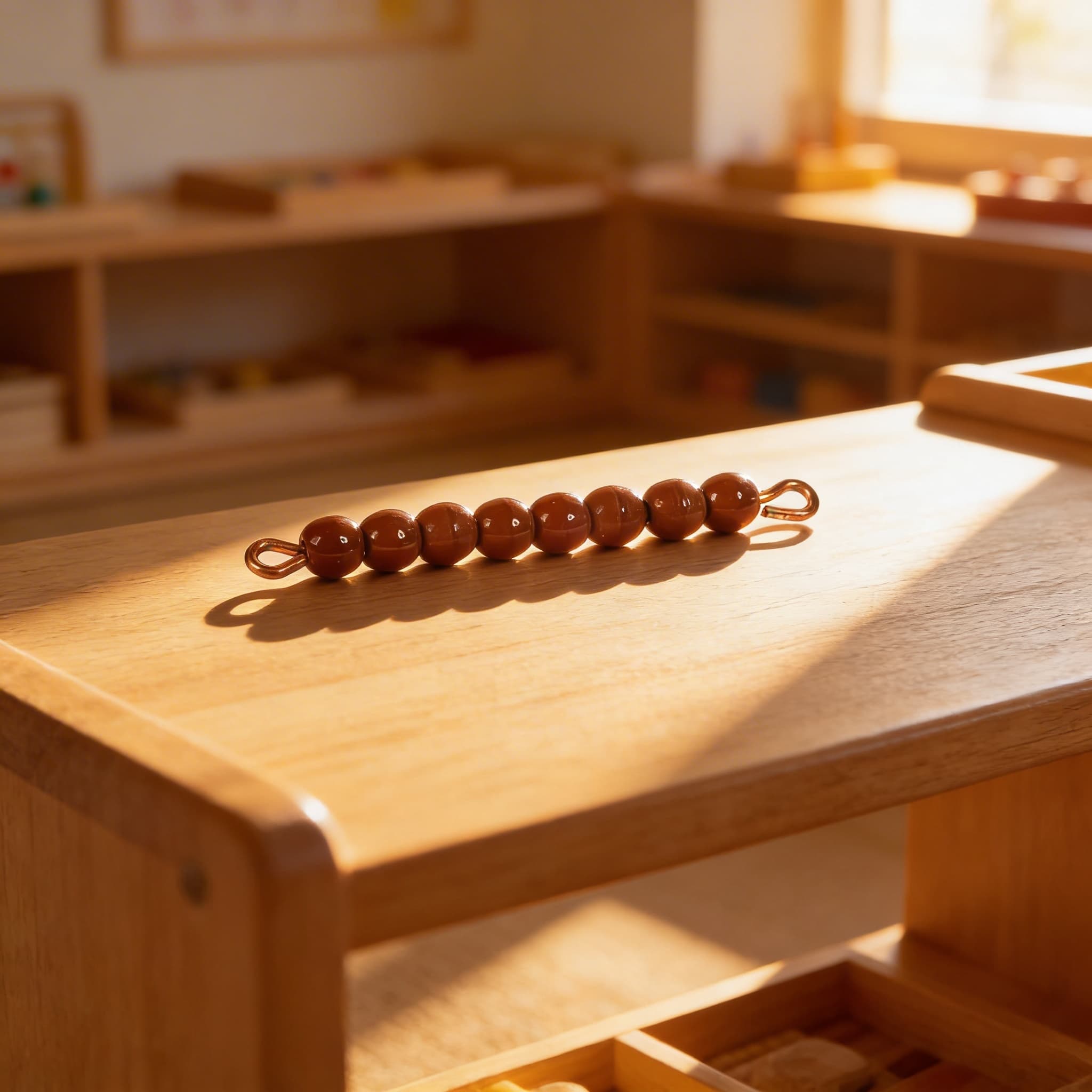 Einzelner Glasperlenstab der 8: Braun — Ansicht 4