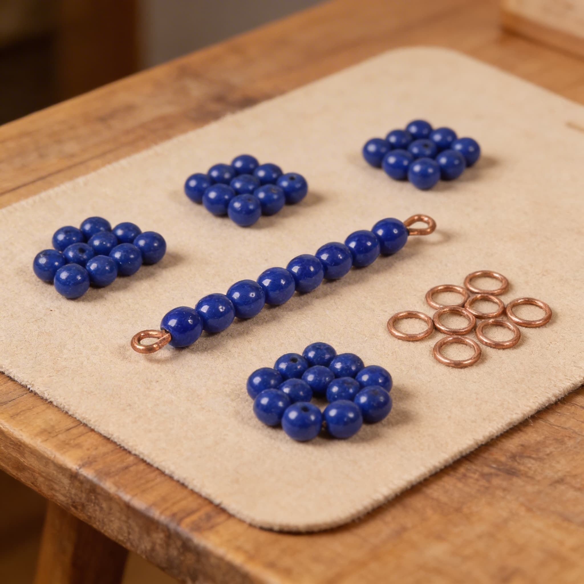 Einzelner Glasperlenstab der 9: Dunkelblau — Ansicht 3