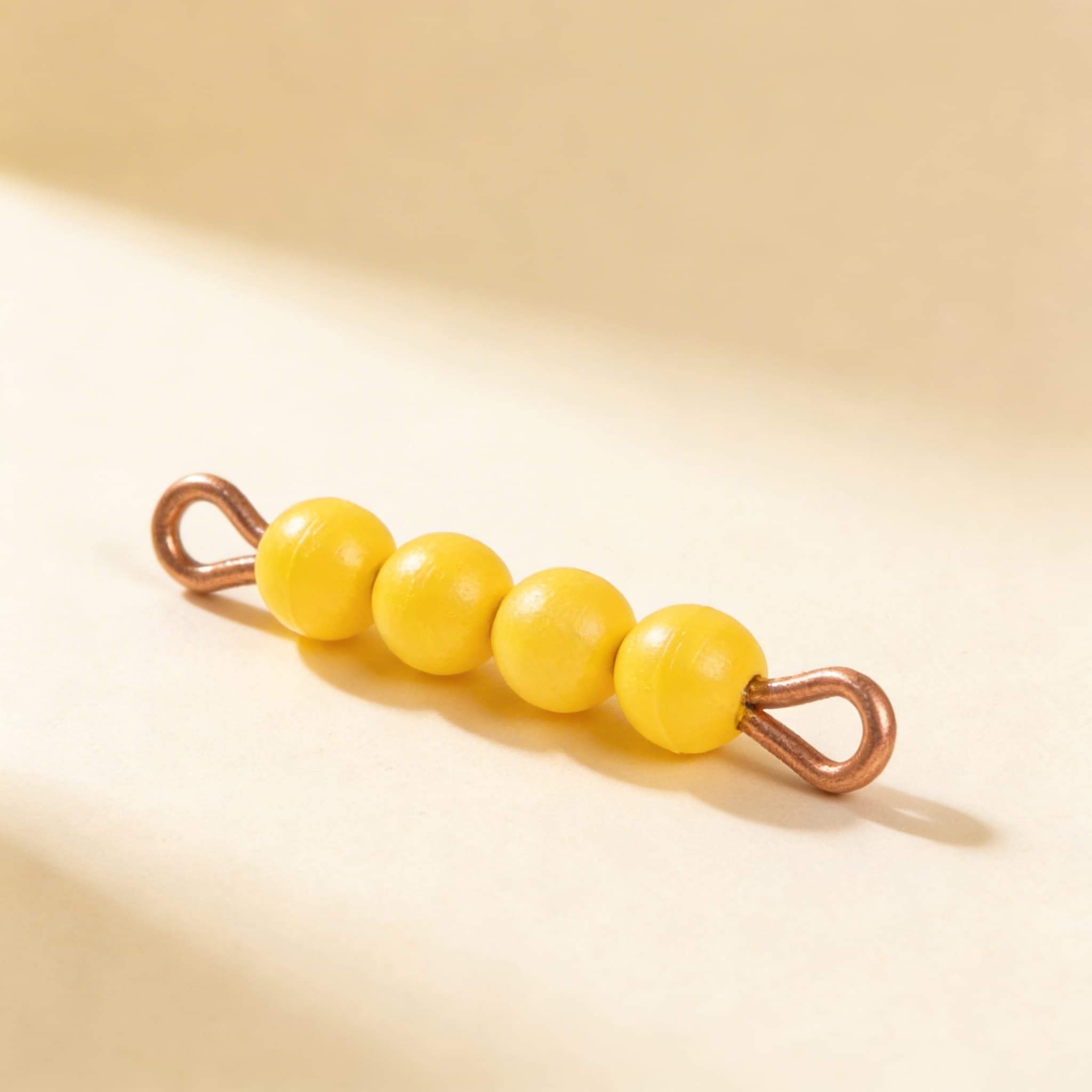 Einzelner Nylonperlenstab der 4: Gelb — Ansicht 2