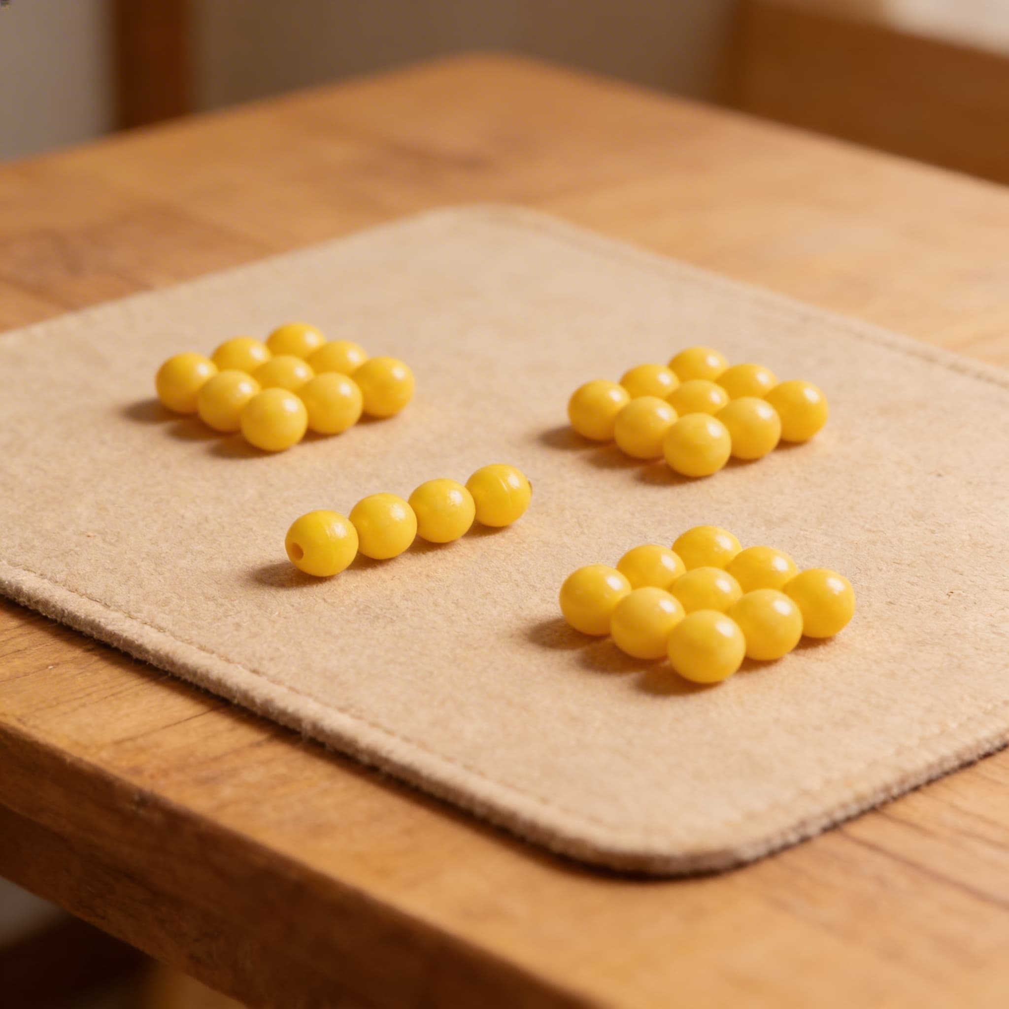 Einzelner Nylonperlenstab der 4: Gelb — Ansicht 3