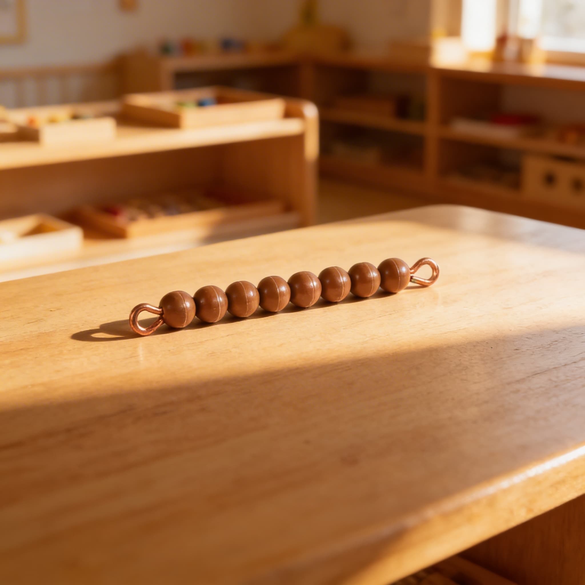 Einzelner Nylonperlenstab der 8: Braun — Ansicht 4