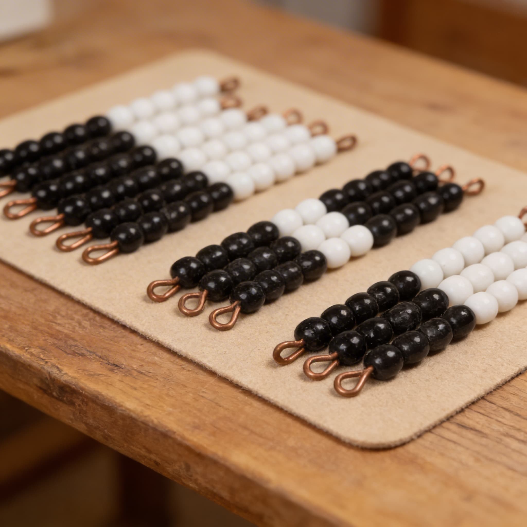 Schwarz-Weiße Perlentreppen — Einzelperlen Glas: 1 Set — Ansicht 3