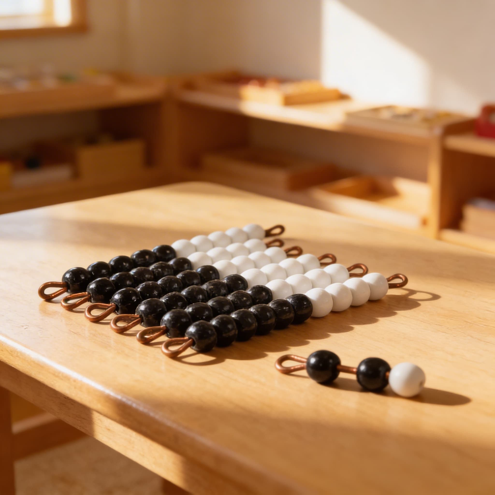 Schwarz-Weiße Perlentreppen — Einzelperlen Glas: 1 Set — Ansicht 4