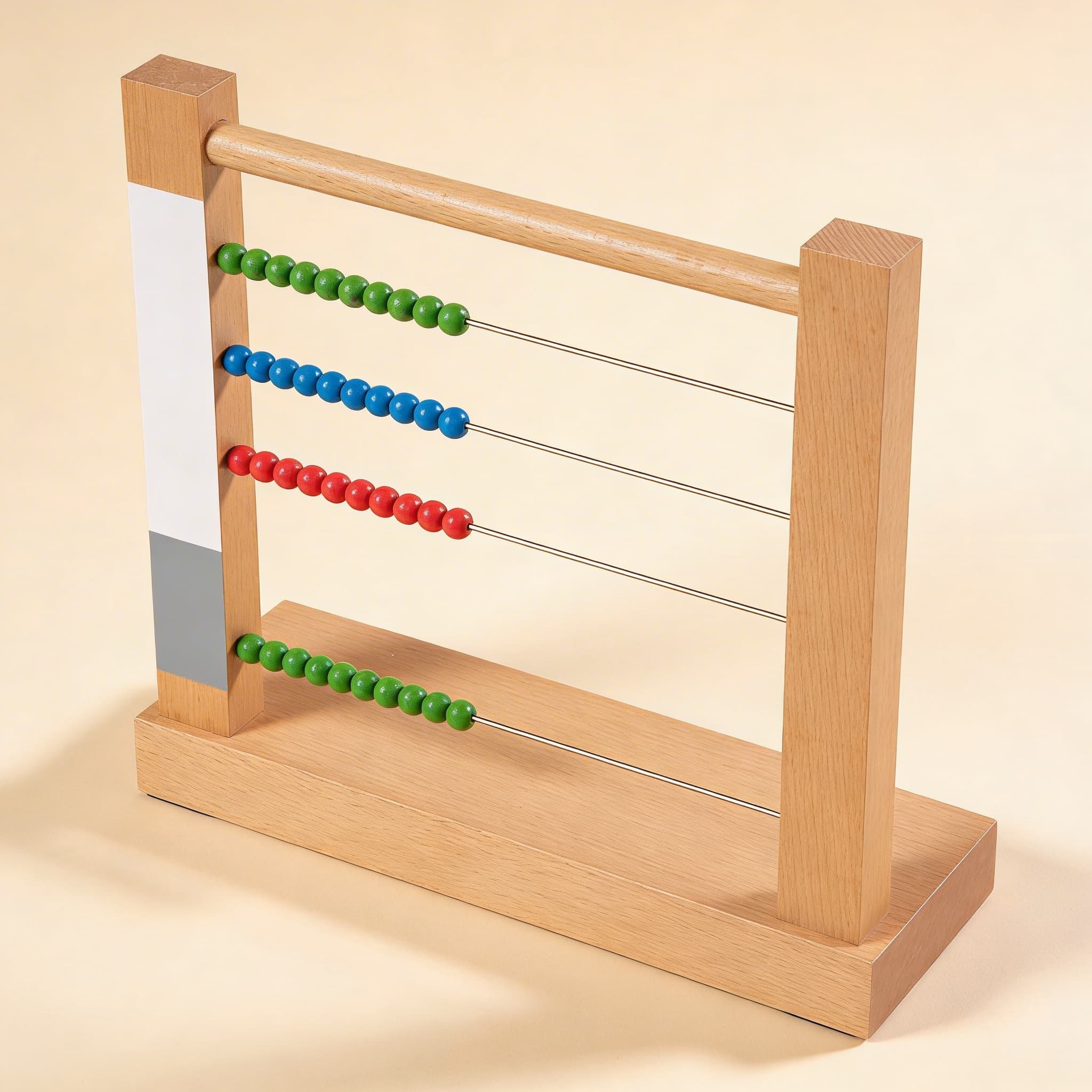 Kleiner Perlenrahmen — Mathematische Operationen mit Farbperlen — Seitenansicht