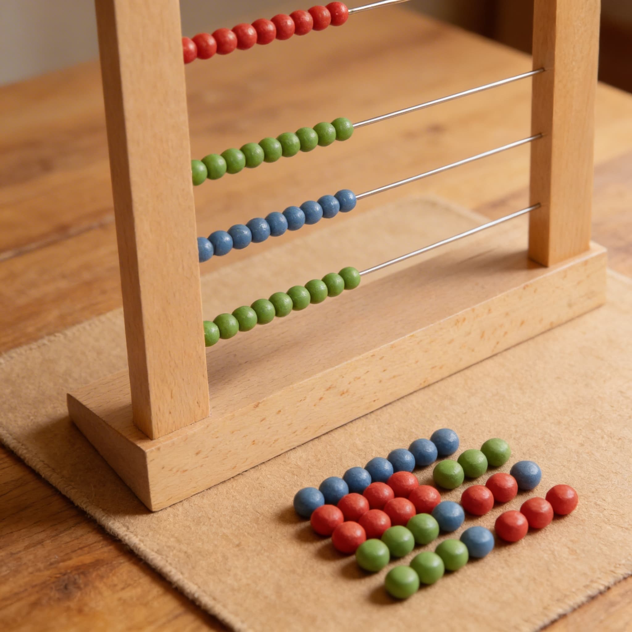 Grosser Perlenrahmen — Mathematische Operationen bis zur Million — Detailansicht