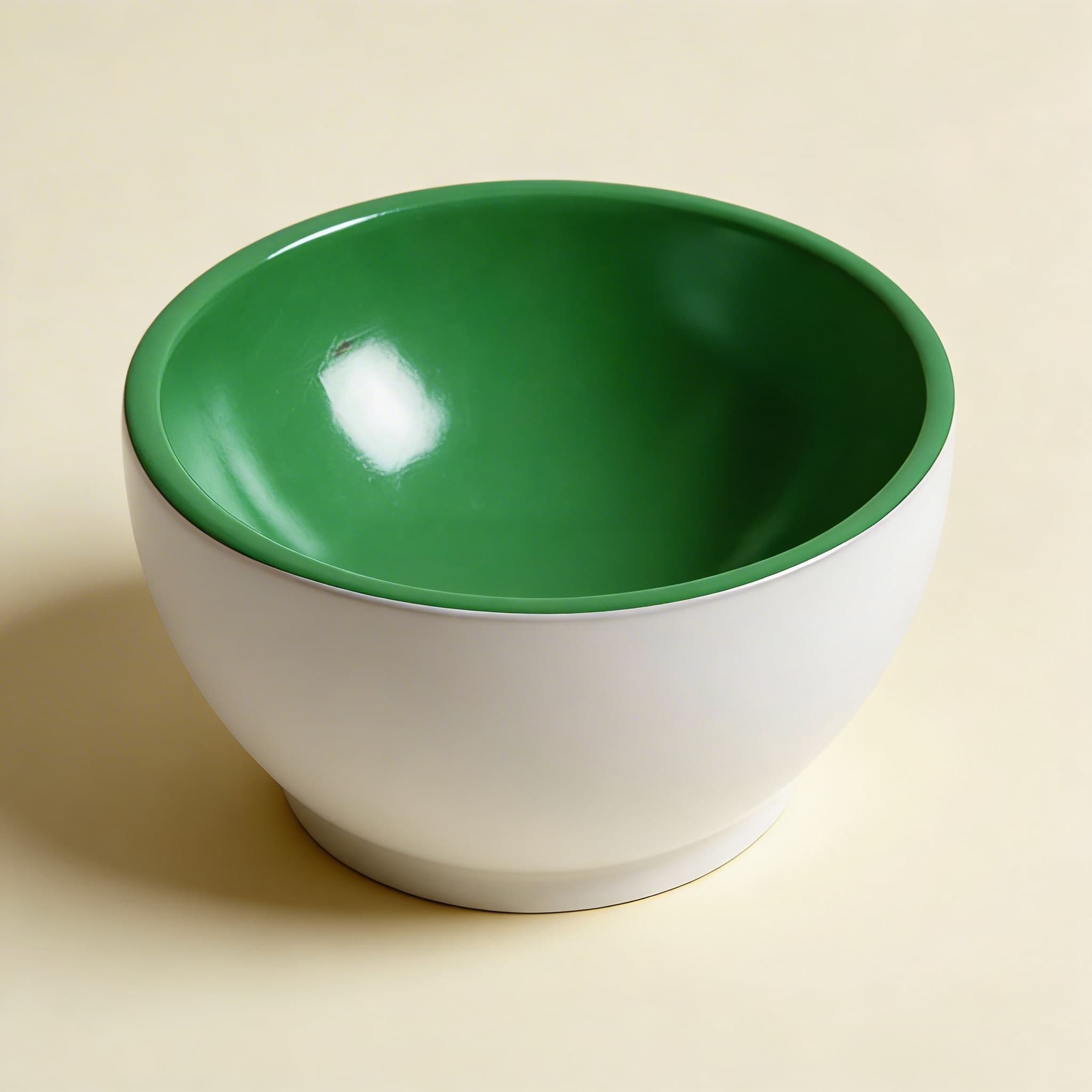 Holzbecher: Weiß / Grün