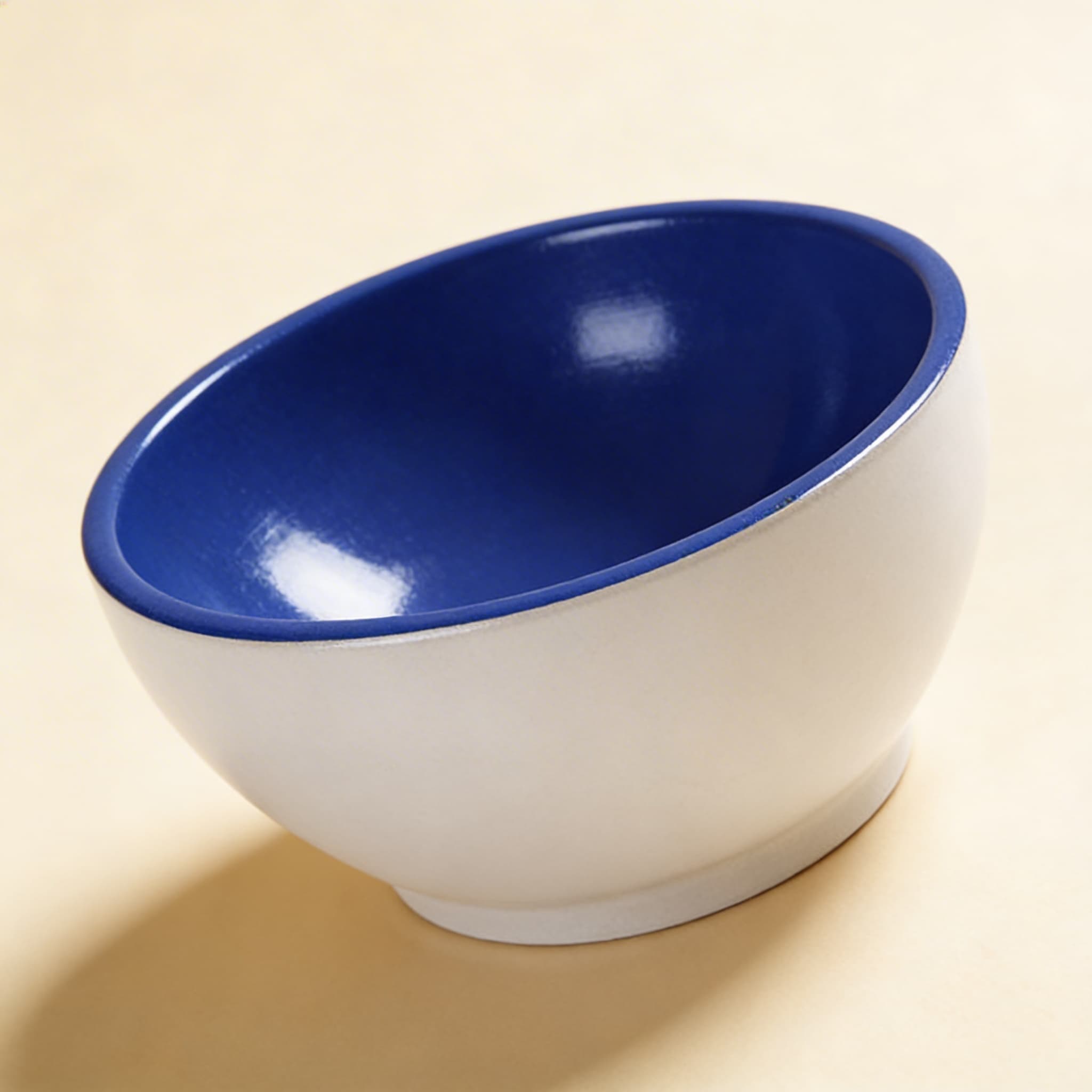 Holzbecher: Weiß / Blau — Ansicht 2