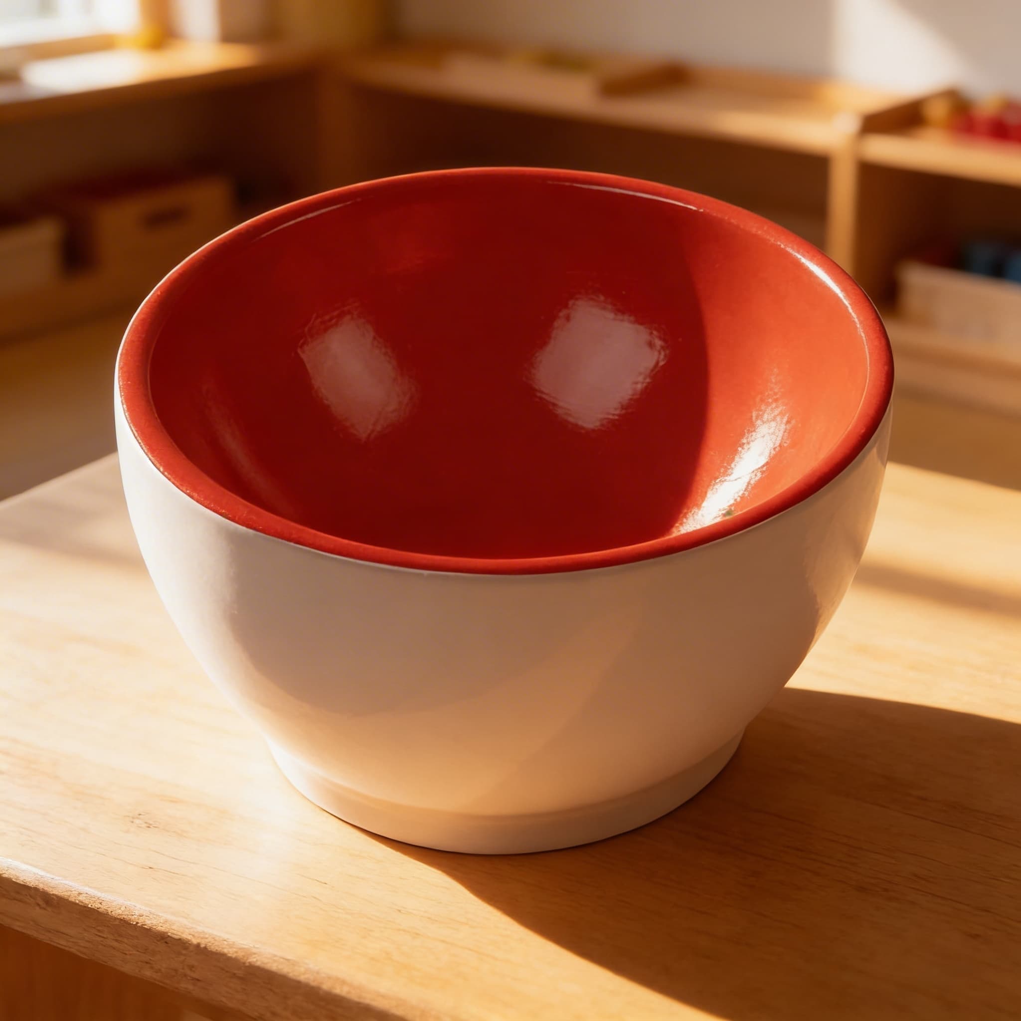 Holzbecher: Weiß / Rot — Ansicht 4