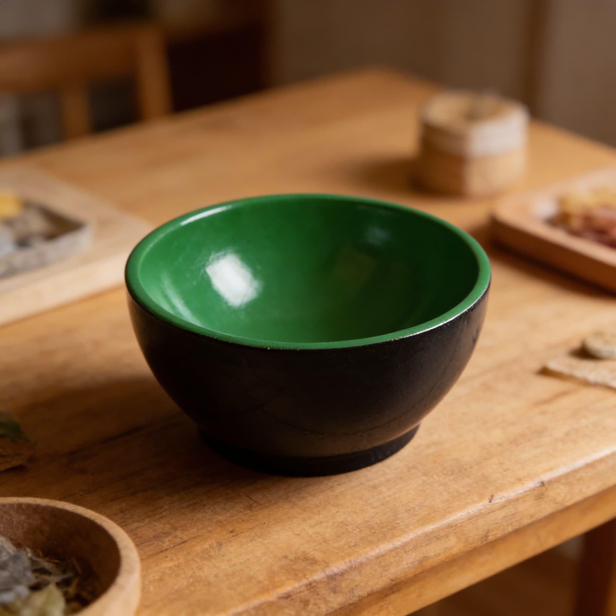 Holzbecher: Schwarz / Grün — Ansicht 3