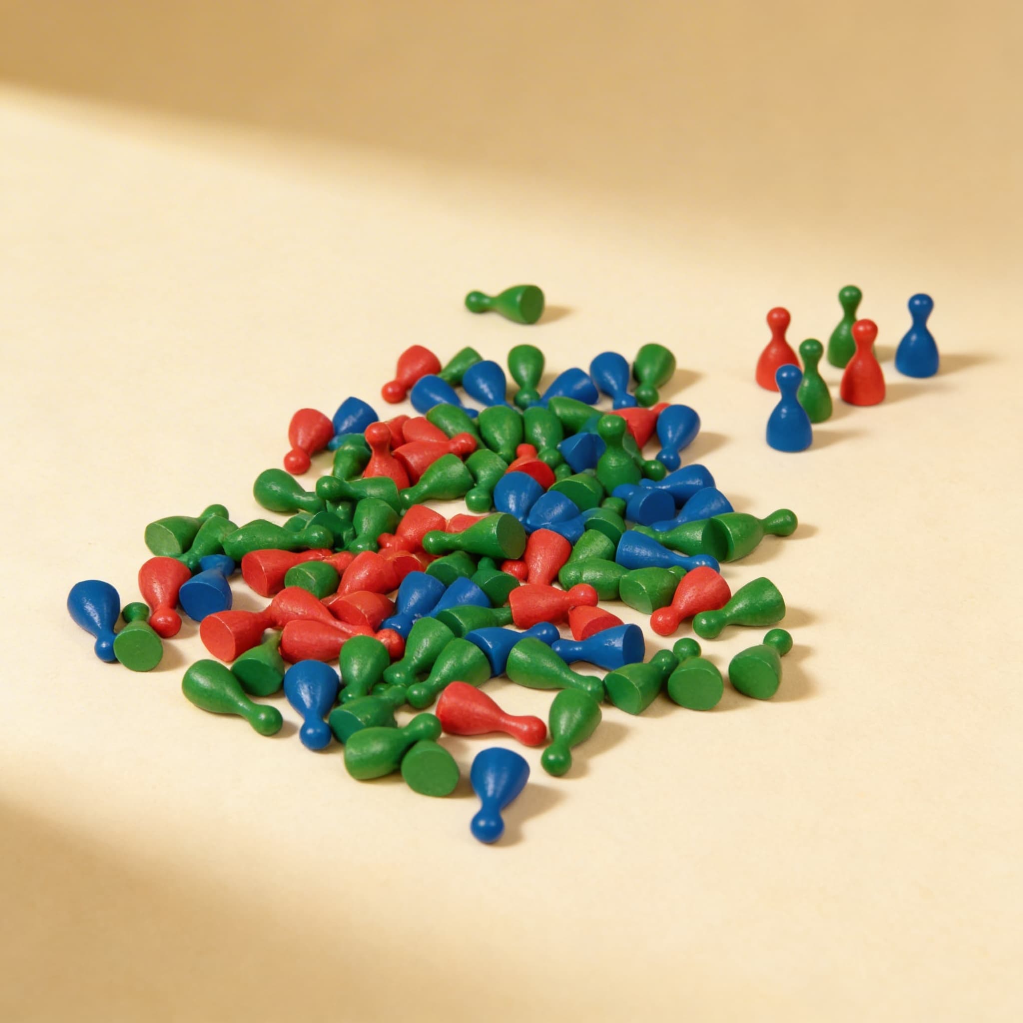 Kleine Kegel: Grün, Blau, Rot (100 Stück) — Ansicht 2