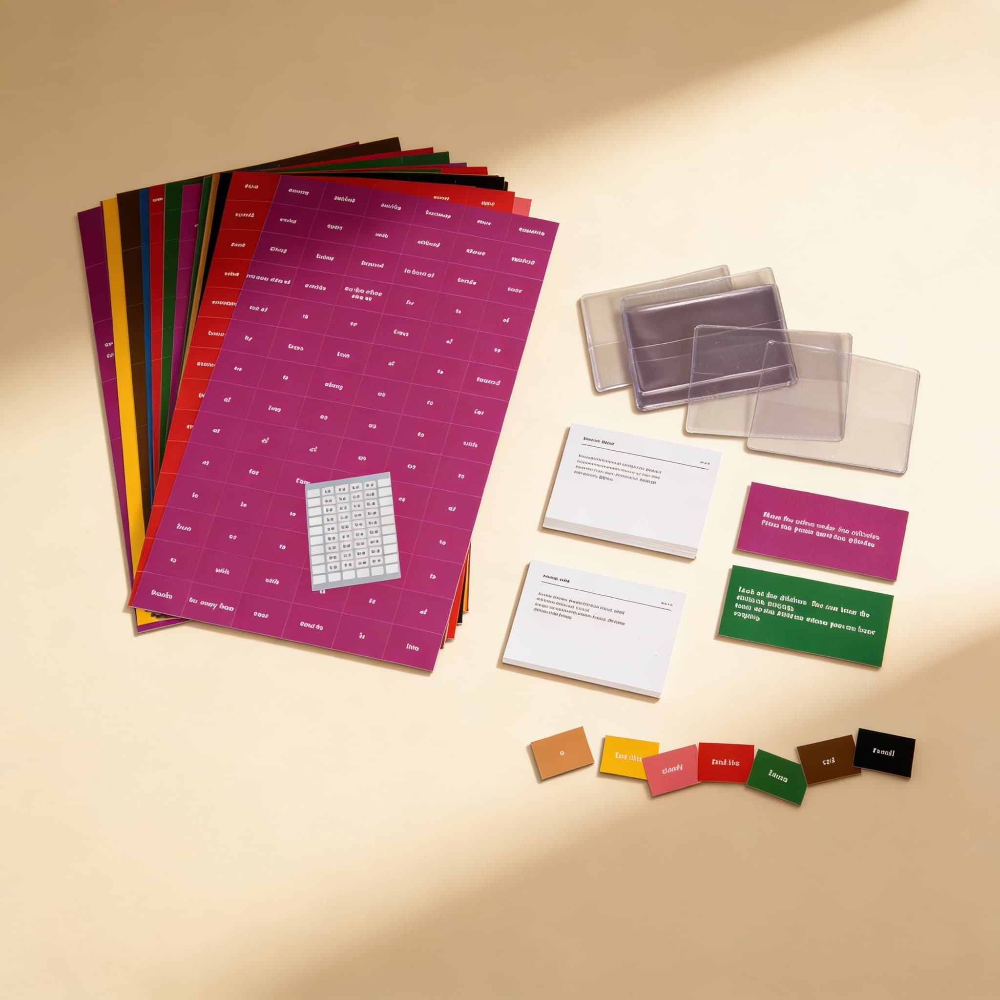 Grammatik-Analysekarten — Sprachstruktur für Elementarstufe — Seitenansicht