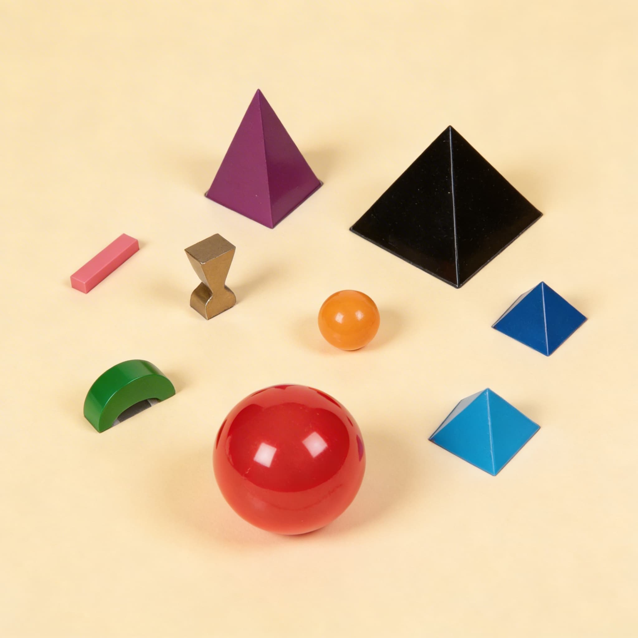 3D Holz-Grammatiksymbole: 10er-Set mit Tablett — Ansicht 2