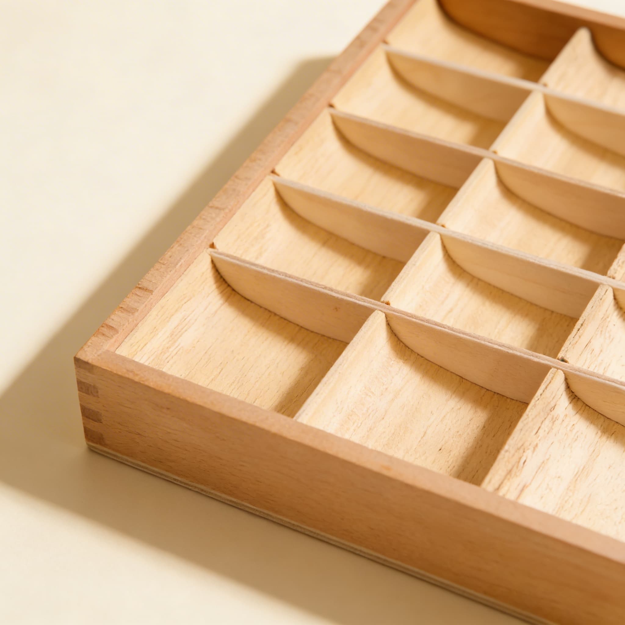 Grammatiksymbole Box — 15 Fächer Aufbewahrung — Seitenansicht