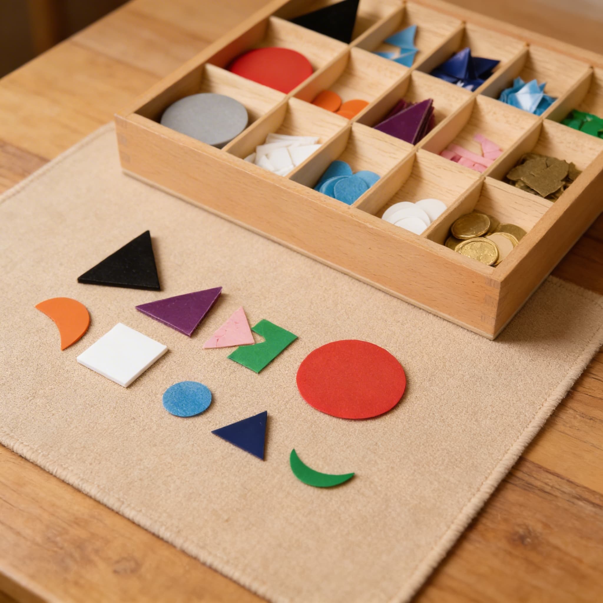 Grammatiksymbole Box — Aufbewahrung für Papier-Sprachsymbole — Detailansicht